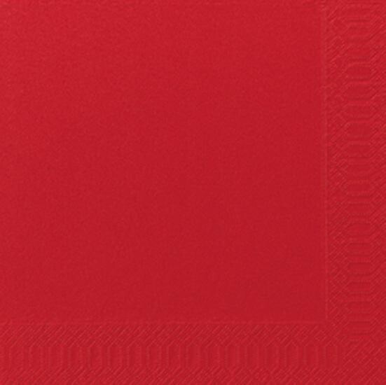 Duni servetten rood 2-laags 1/4-vouw 40x40cm 125st