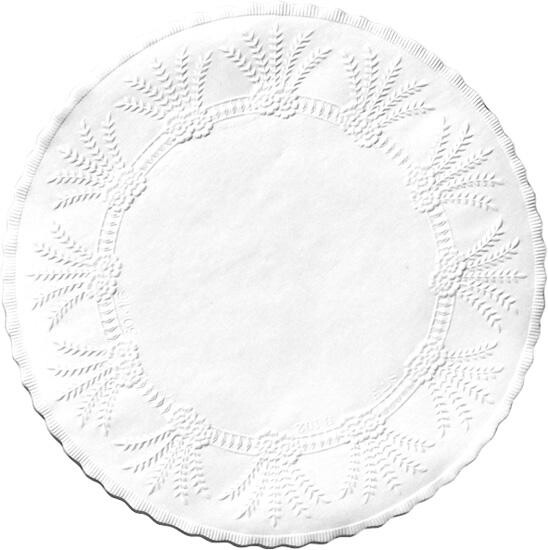 Schotelpapier wit rond 18cm 500st