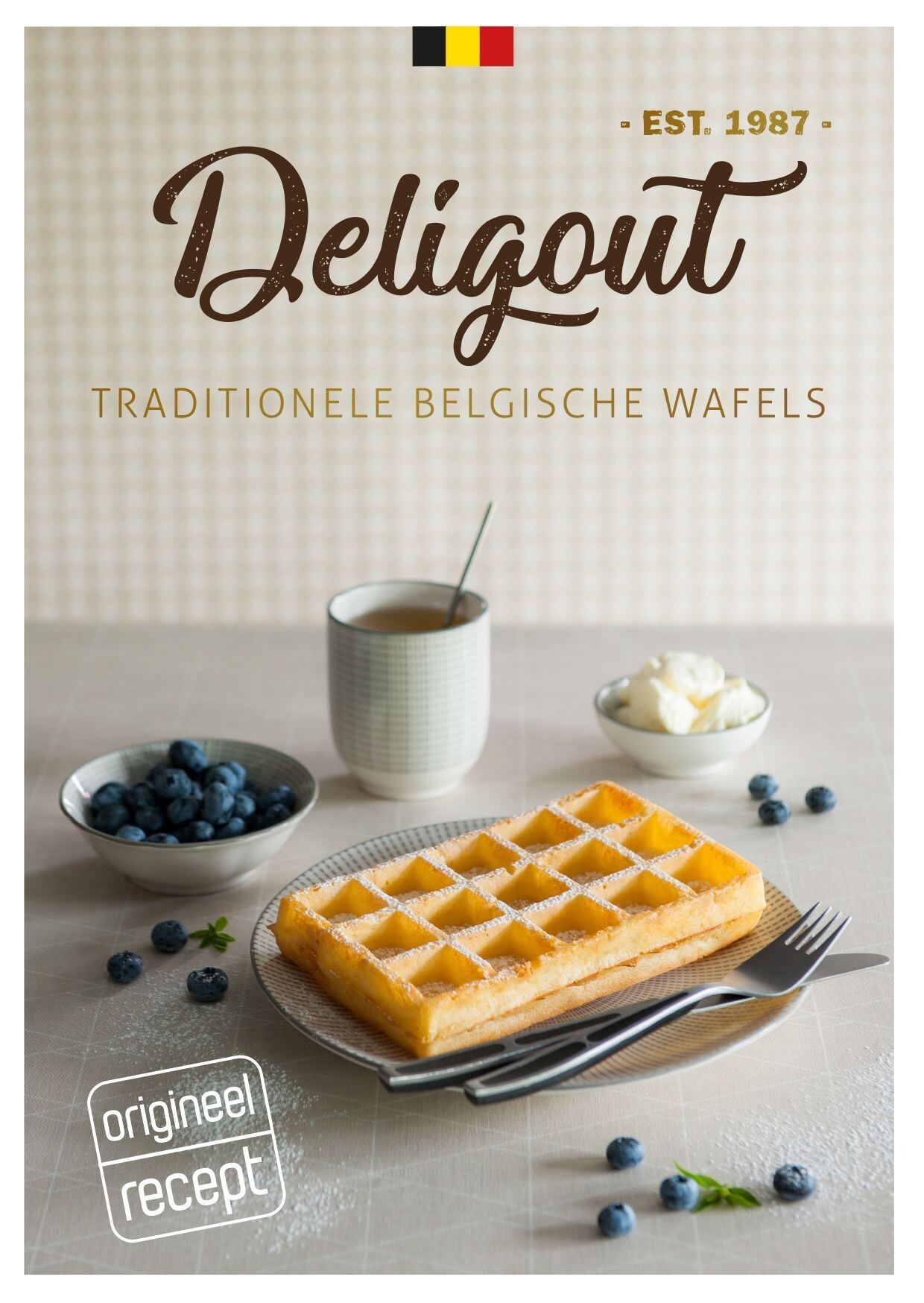 Deligout Belgian Traditional Waffles 24pieces frozen