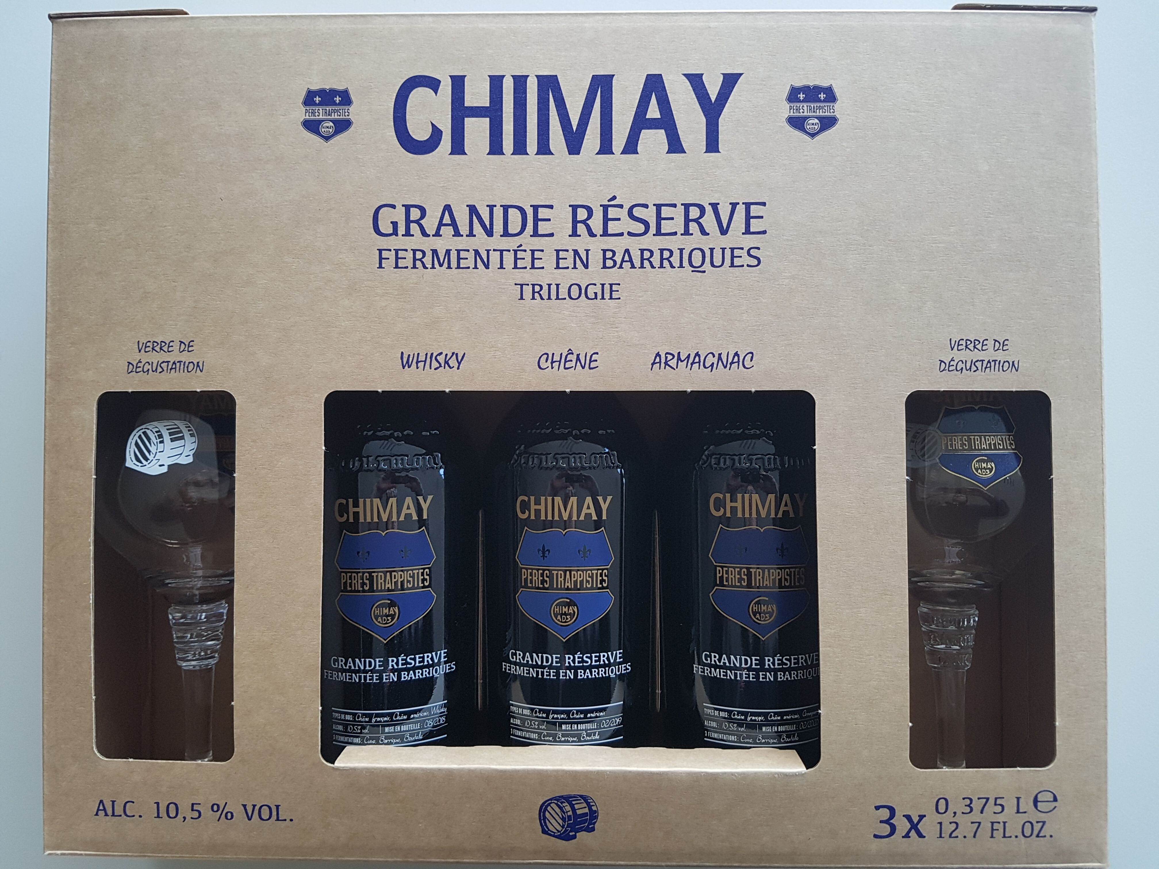 Chimay Trilogie 3x37,5 cl + 2 glasses + Giftbox