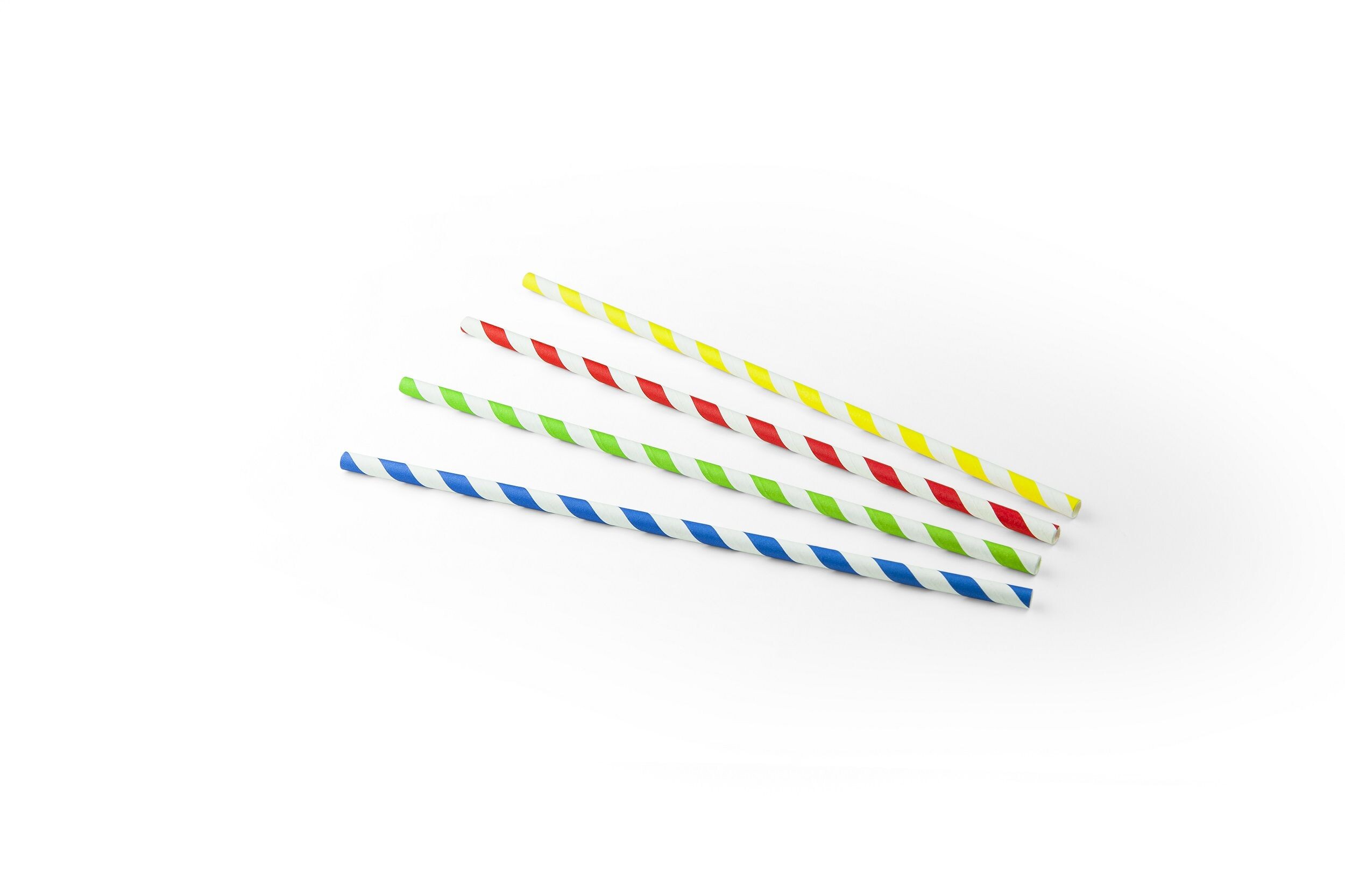 Straight Drinking Straws Stripe 23cm Eco Friendly 100pcs Sier Disposables