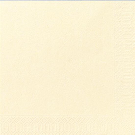 Duni servetten buttermilk 2-laags 1/4-vouw 33x33cm 125st