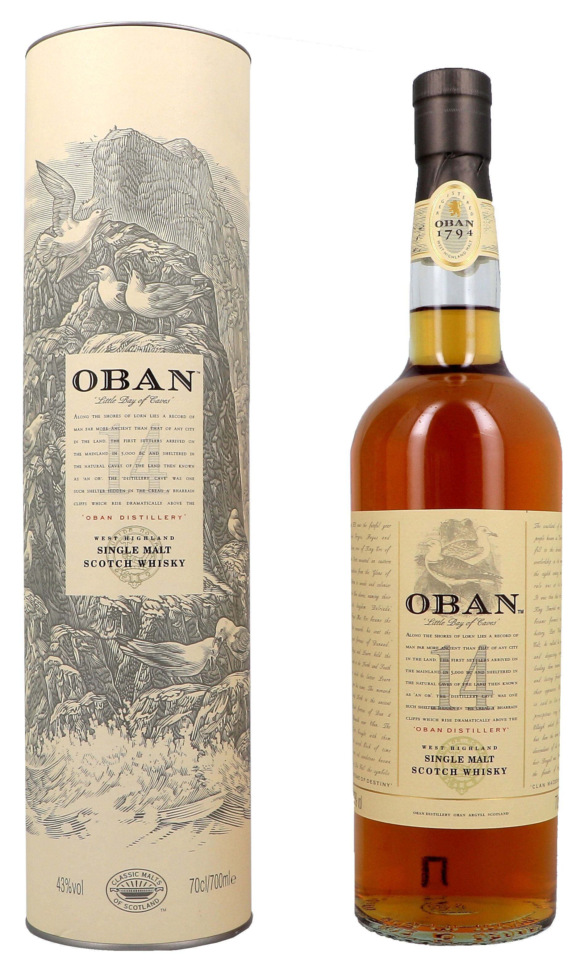 Oban 14 Years 70cl 43% Highland Single Malt Scotch Whisky (Whisky)