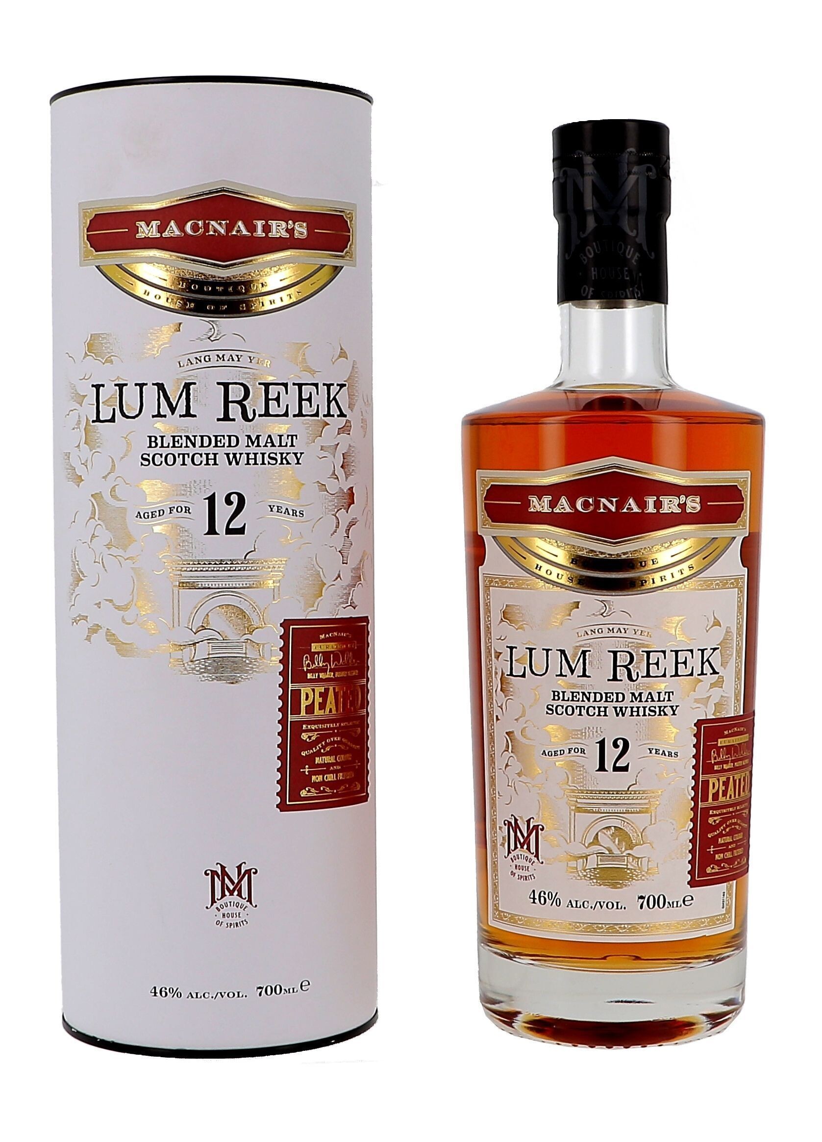 MacNear's Lum Reek 12Years Peated 70cl 46% Blended Malt Scotch Whisky