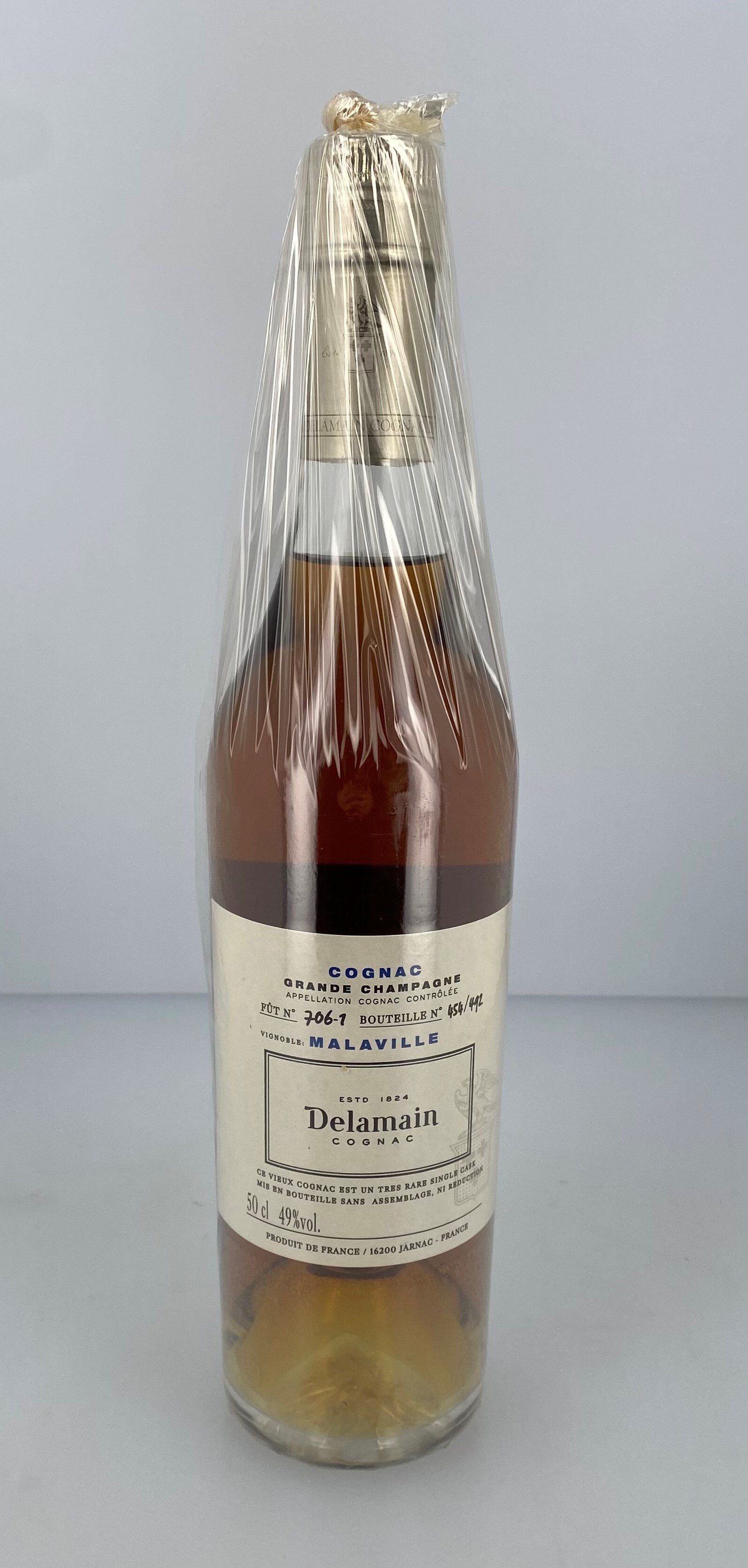 Cognac Delamain Malaville Single Cask Fut 706-1 Grande Champagne 50cl 49%