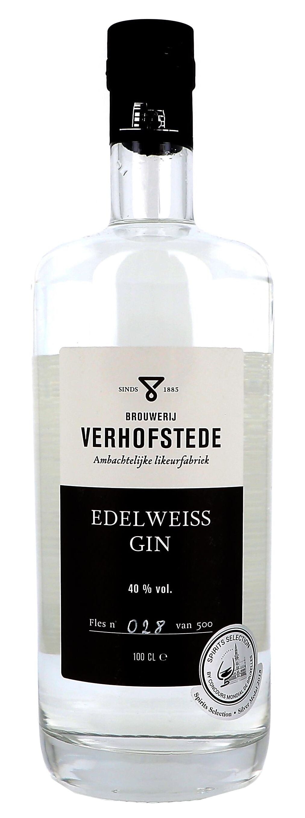 Gin Edelweiss 1L 40% Brouwerij Verhofstede Belgium