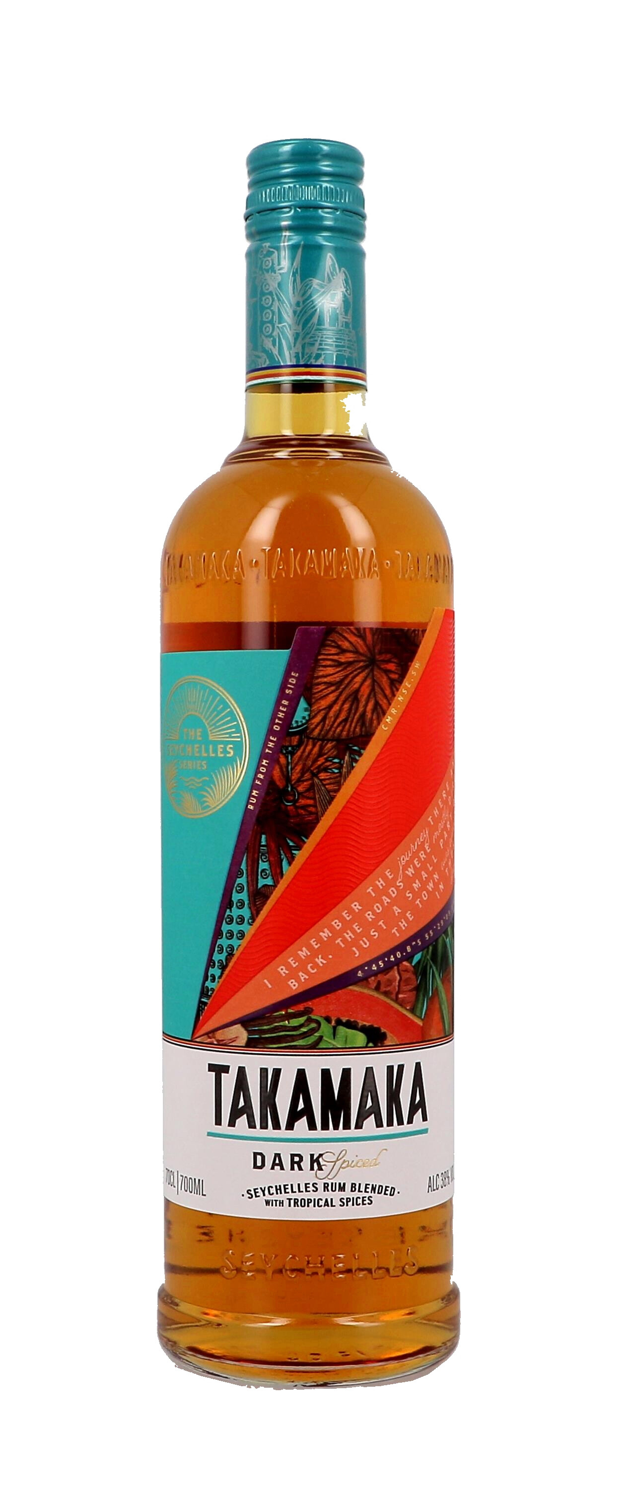 Takamaka Dark Spiced Rum 70cl 38% The Seychelles