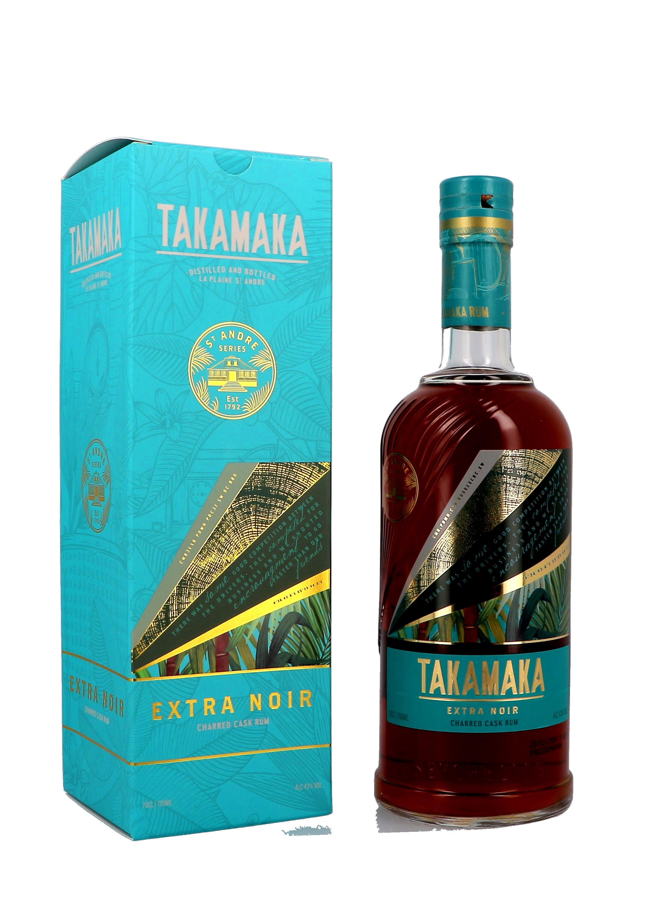 Takamaka Extra Noir Rum 70cl 43% The Seychelles