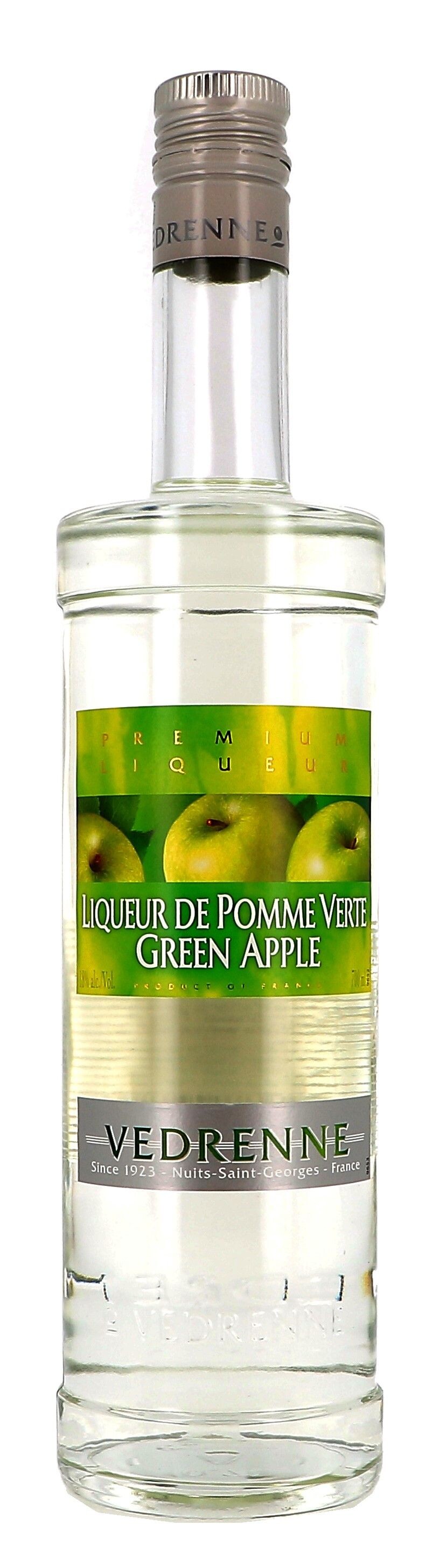 Vedrenne Creme de Pomme Verte 70cl 18% Green Apple Liqueur