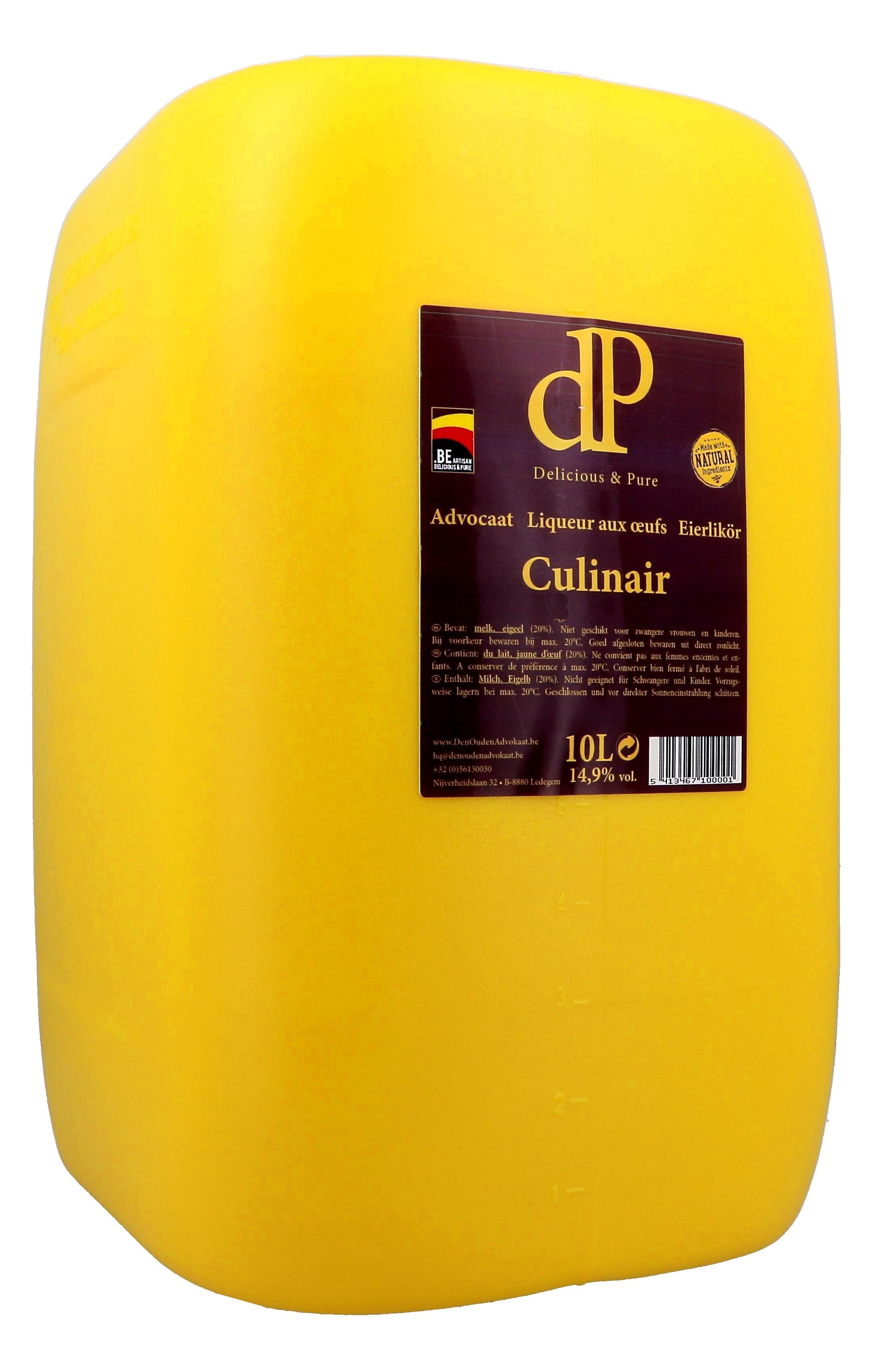 Delicious & Pure Natural 10L 14.9% Eggnog Liqueur