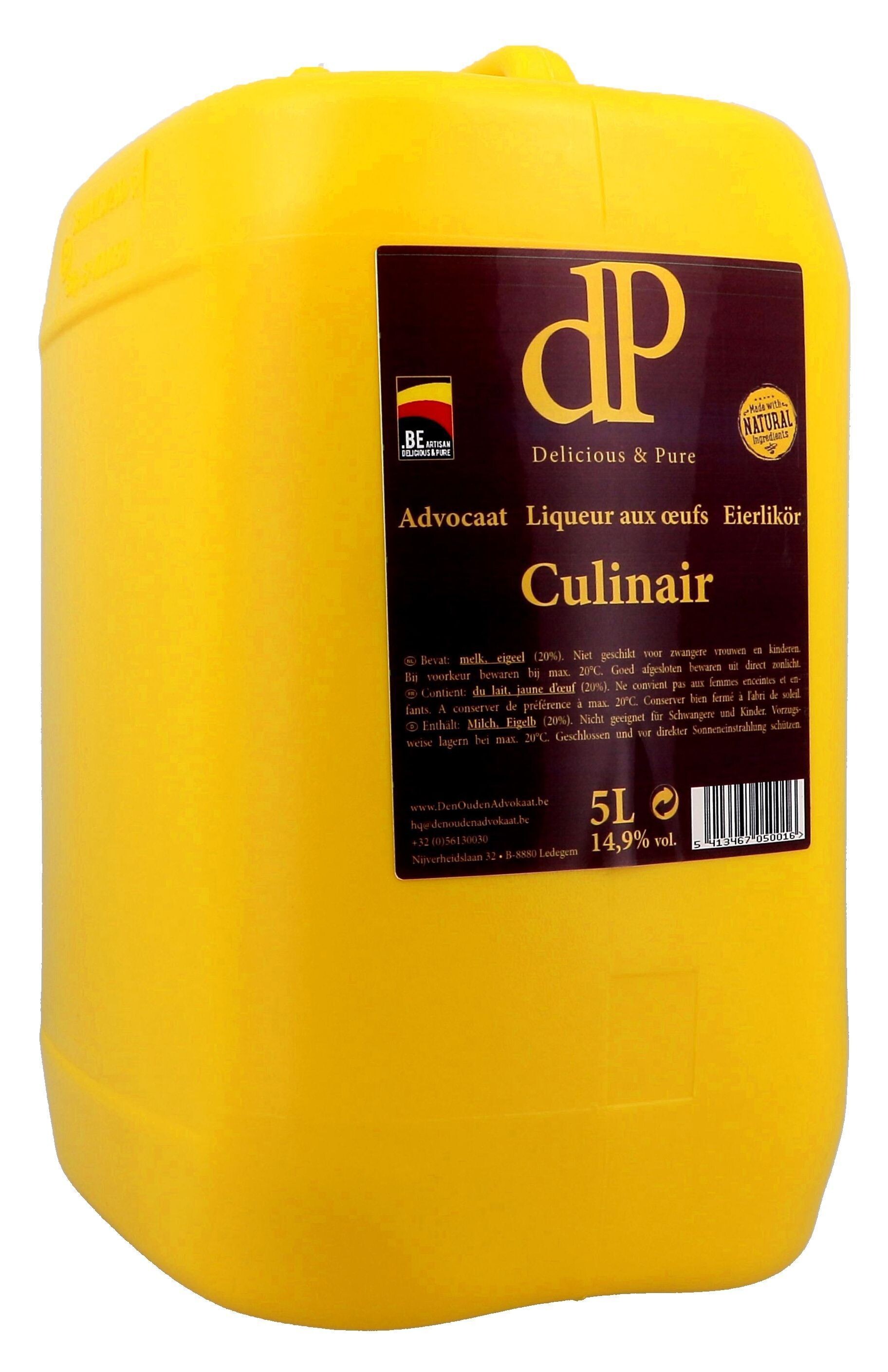 Delicious & Pure Natural 5L 14.9% Eggnog Liqueur