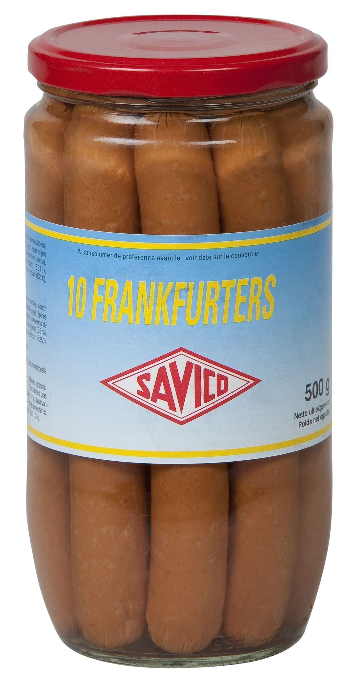 Frankfurter Sausages 50gr Savico 10pcs
