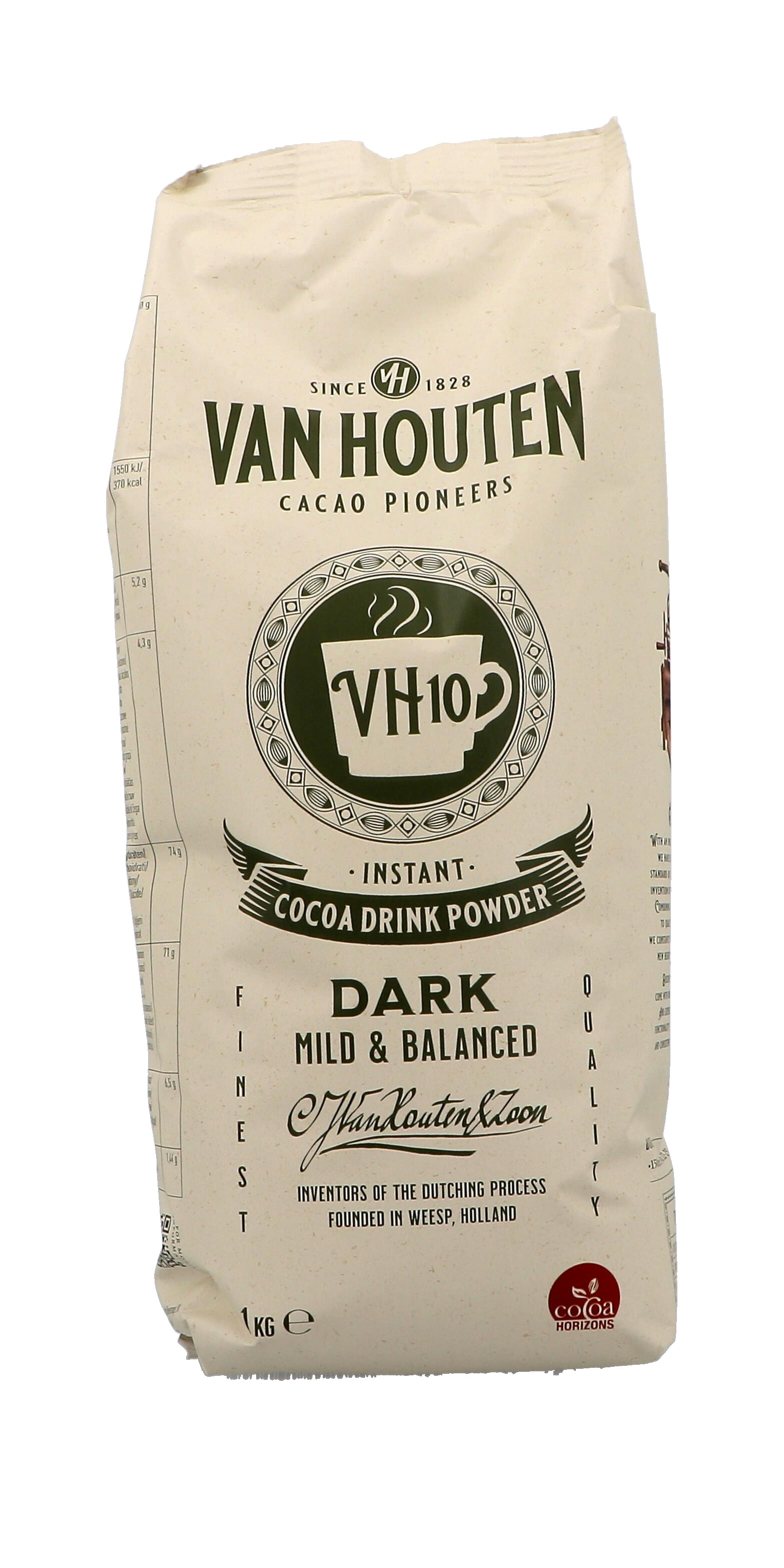 Van Houten Instant Cocoa Drink Powder VH10 Dark 1kg