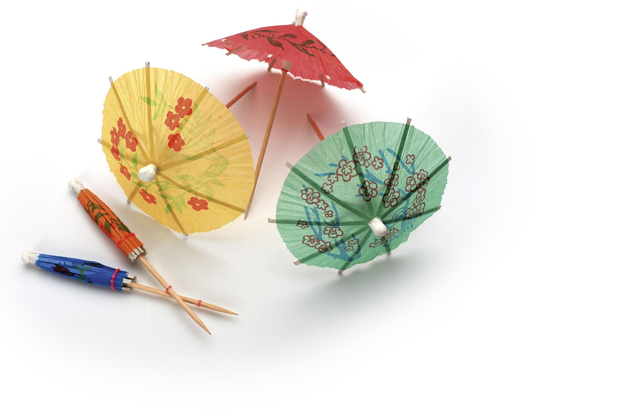 Parasol op prikker diverse kleuren 8cm 150st 