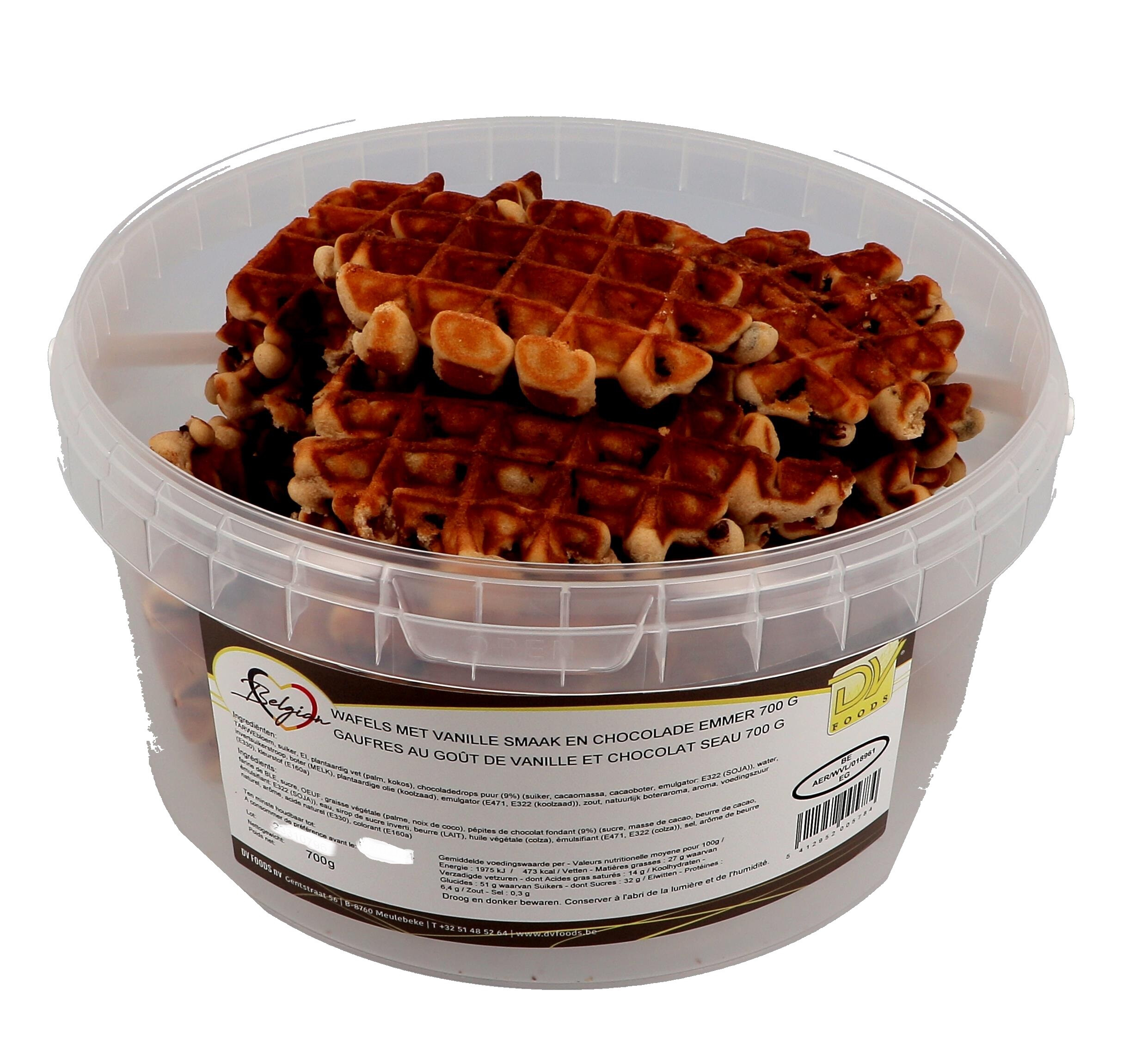 Vanilla Waffles with chocolate700gr DV Foods