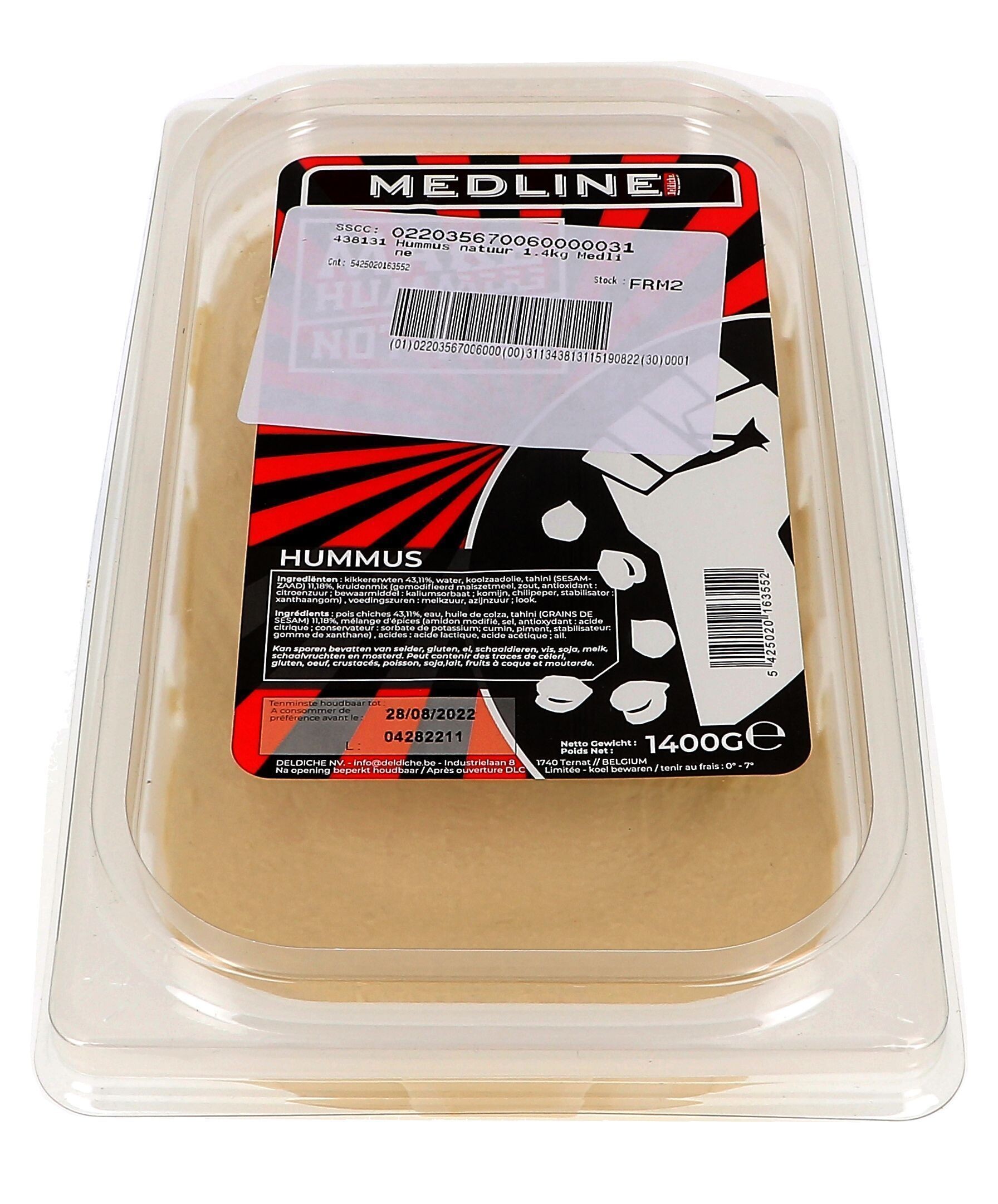 Medline Hummus Natural 1400gr Deldiche