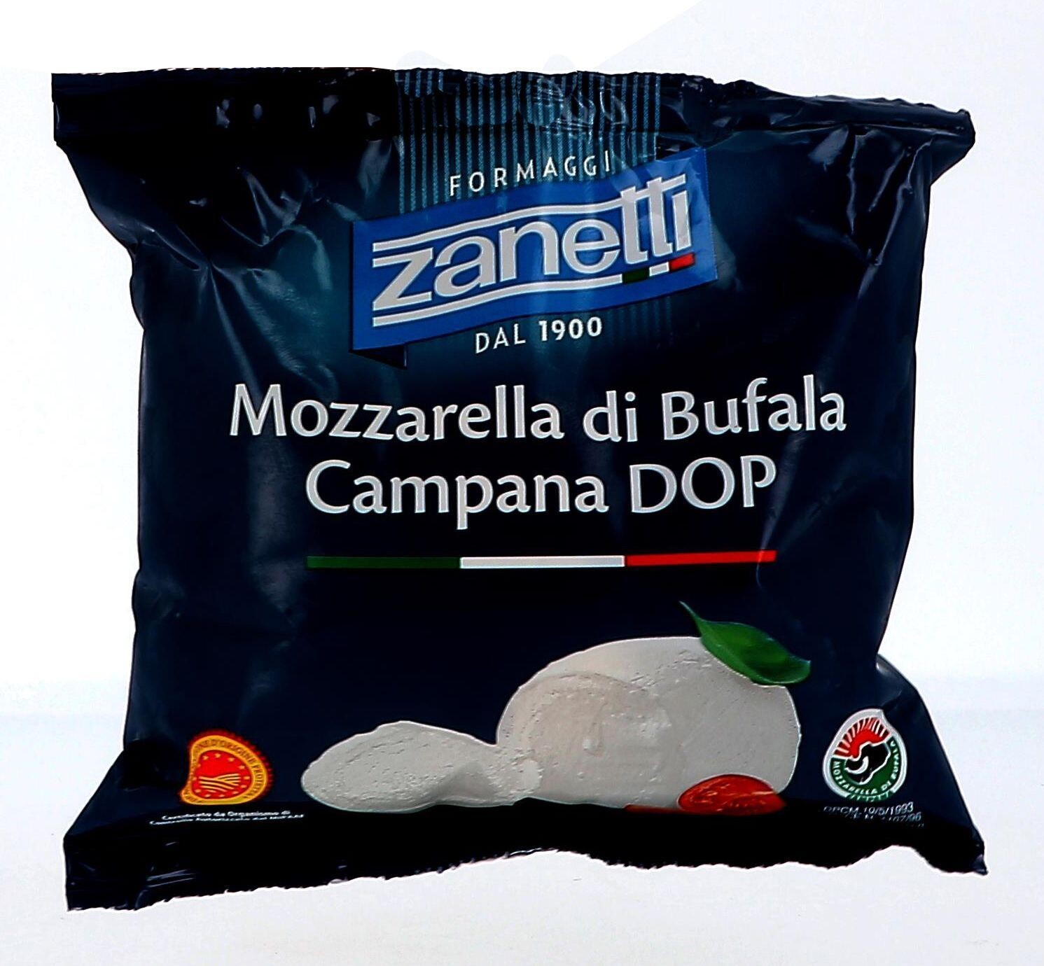 Mozzarella cheese from buffalo's milk 10x125gr Zanetti