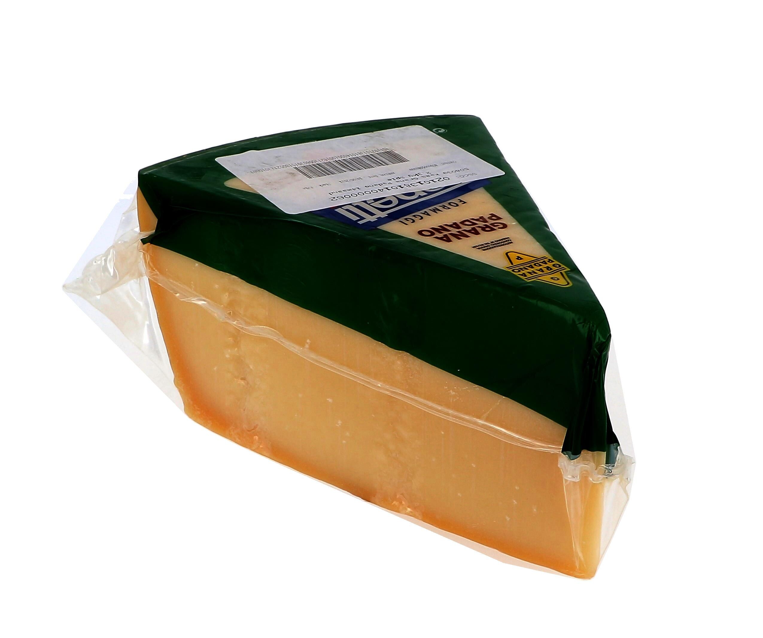 Zanetti Grana Padano Cheese 1/16 wheel 2.3kg block vacuum packed