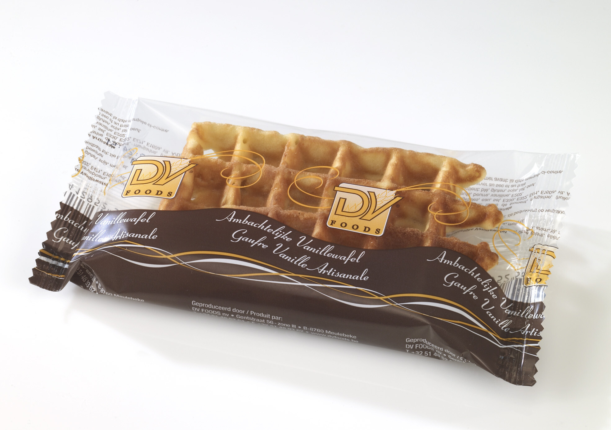 Vanilla Waffles Wrapped Individually 48x1pcs DV Foods