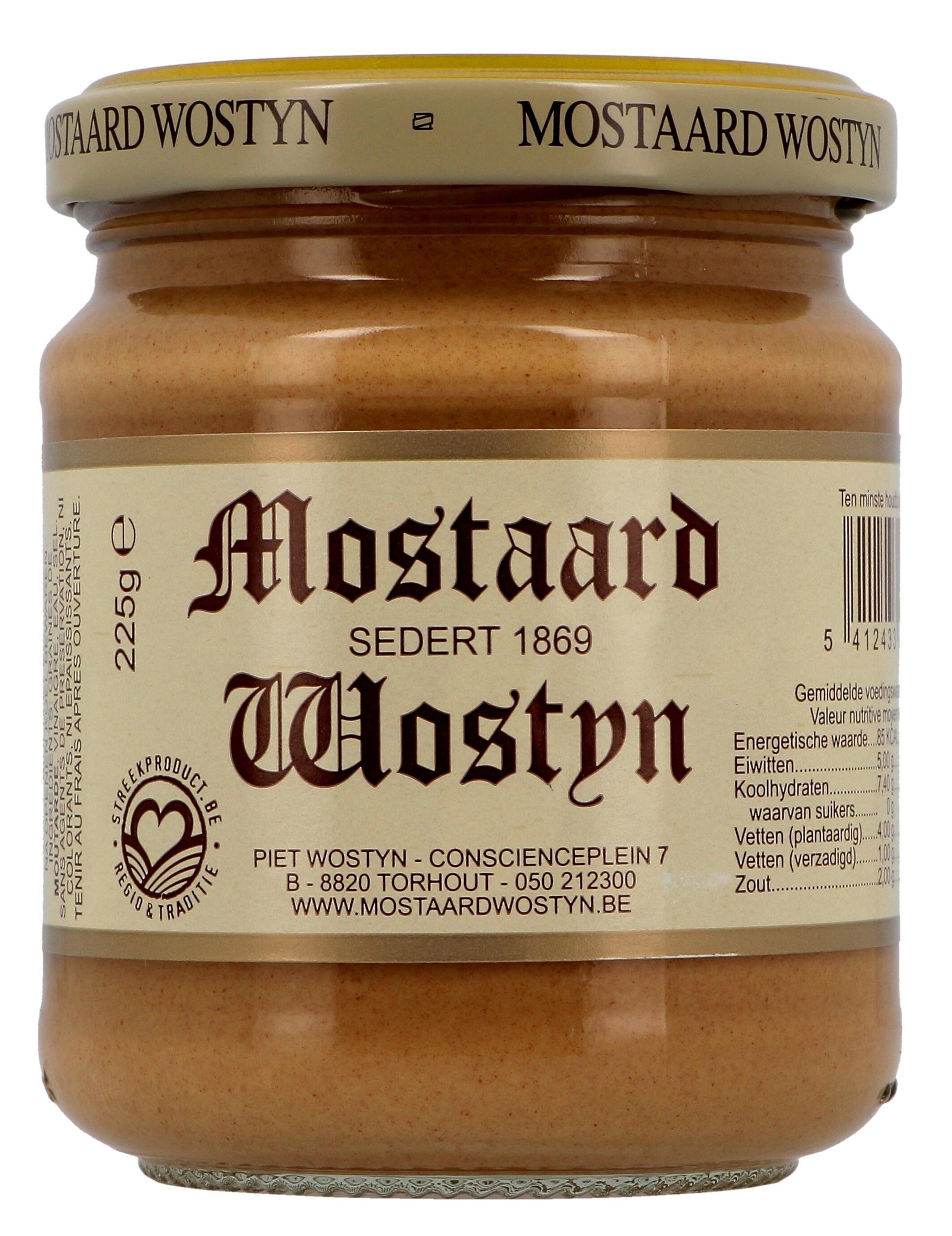 Mustard Mostaard Wostyn 225gr (Sauzen)