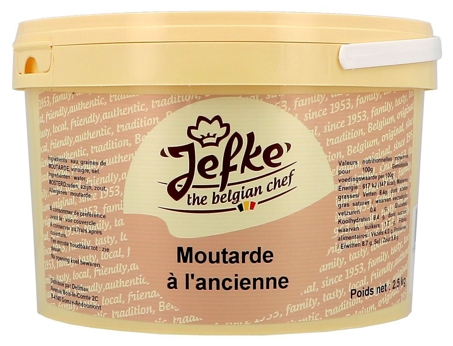 Jefke Coarse Grain Mustard 2500g - sauce
