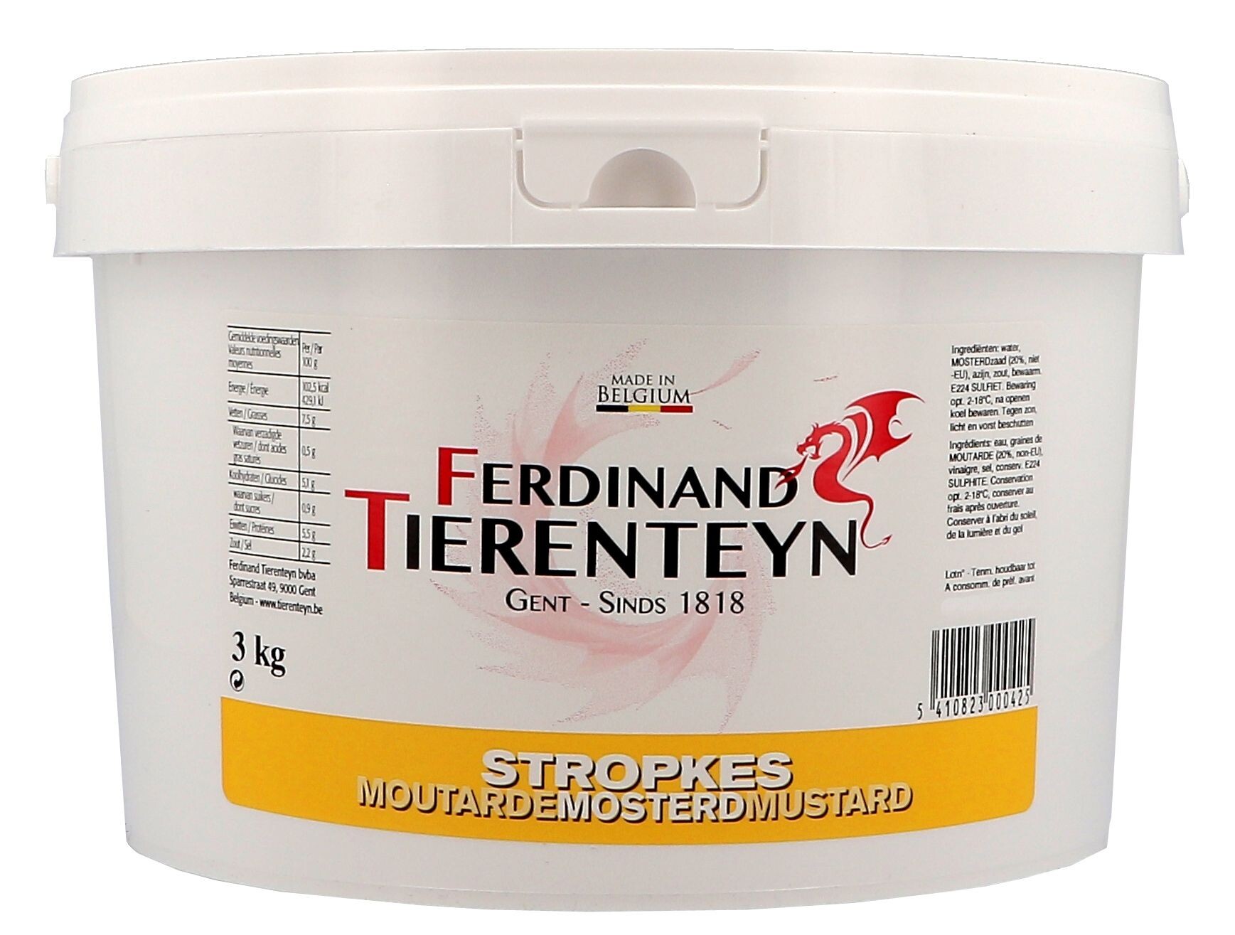 Mustard  Stropkes 3kg Ferdinand Tierenteyn