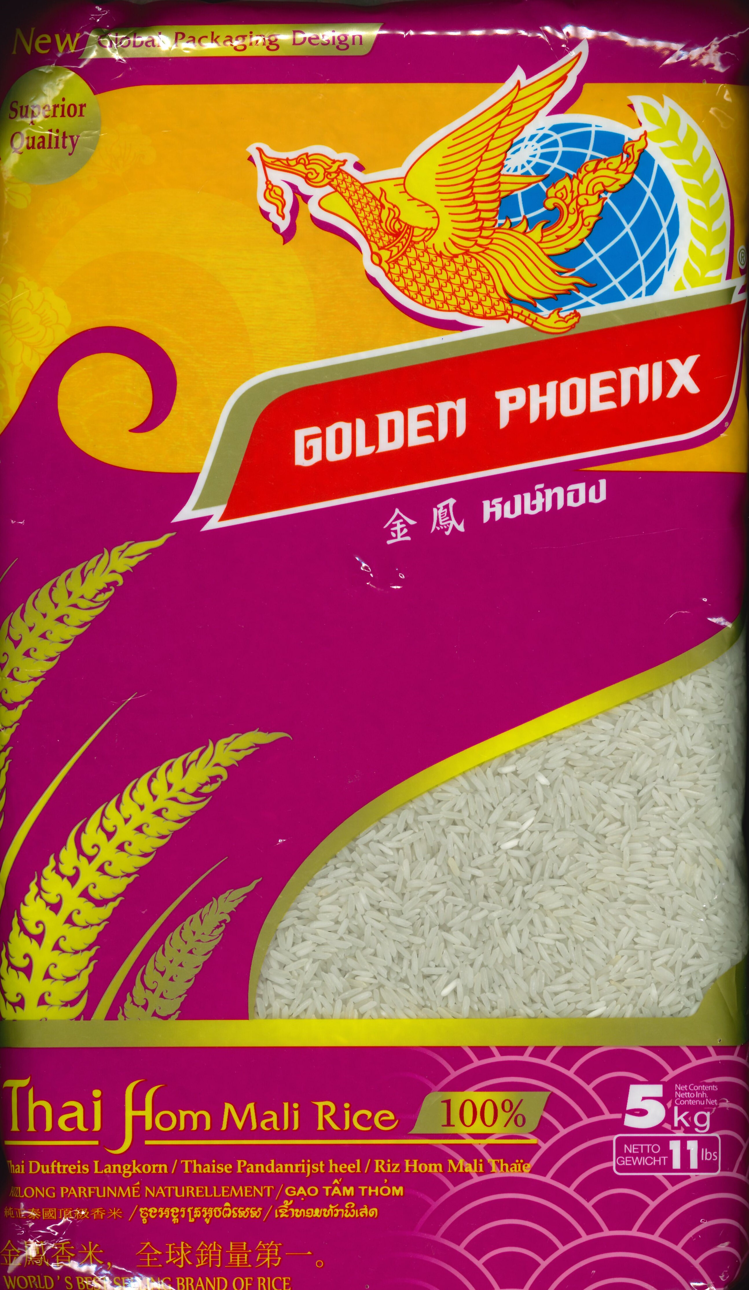Thai Jasmine Rice 5kg AAA Golden Phoenix