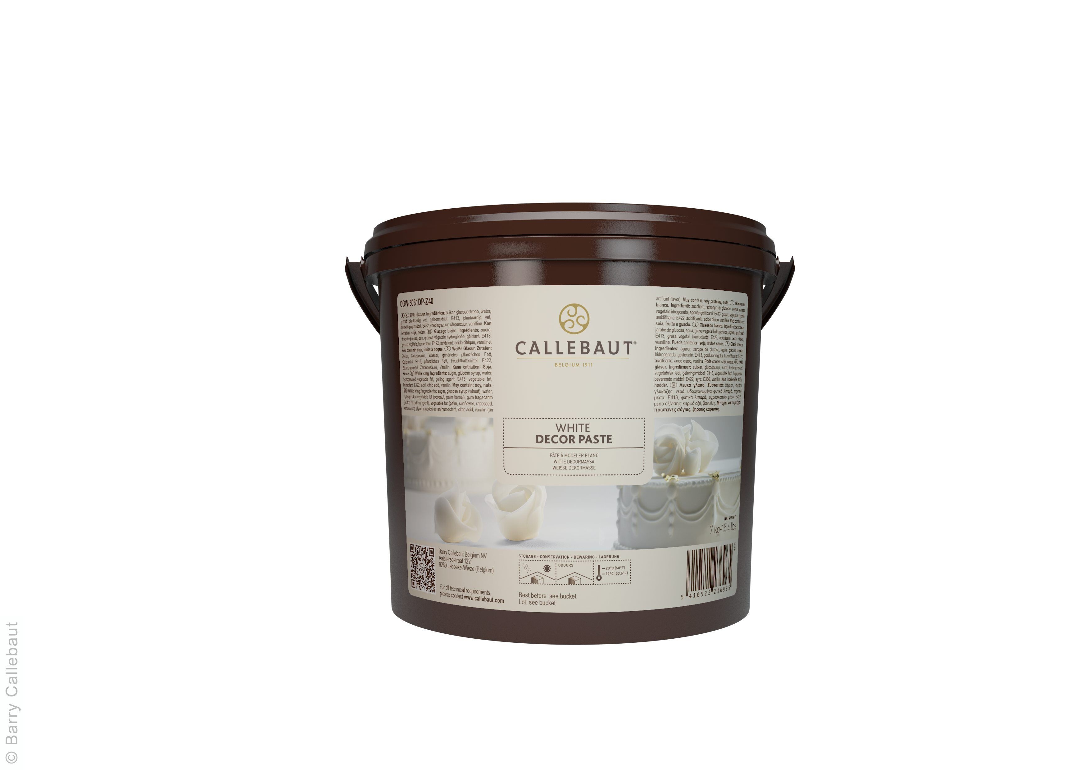 Callebaut White Icing and Decor Paste 7kg