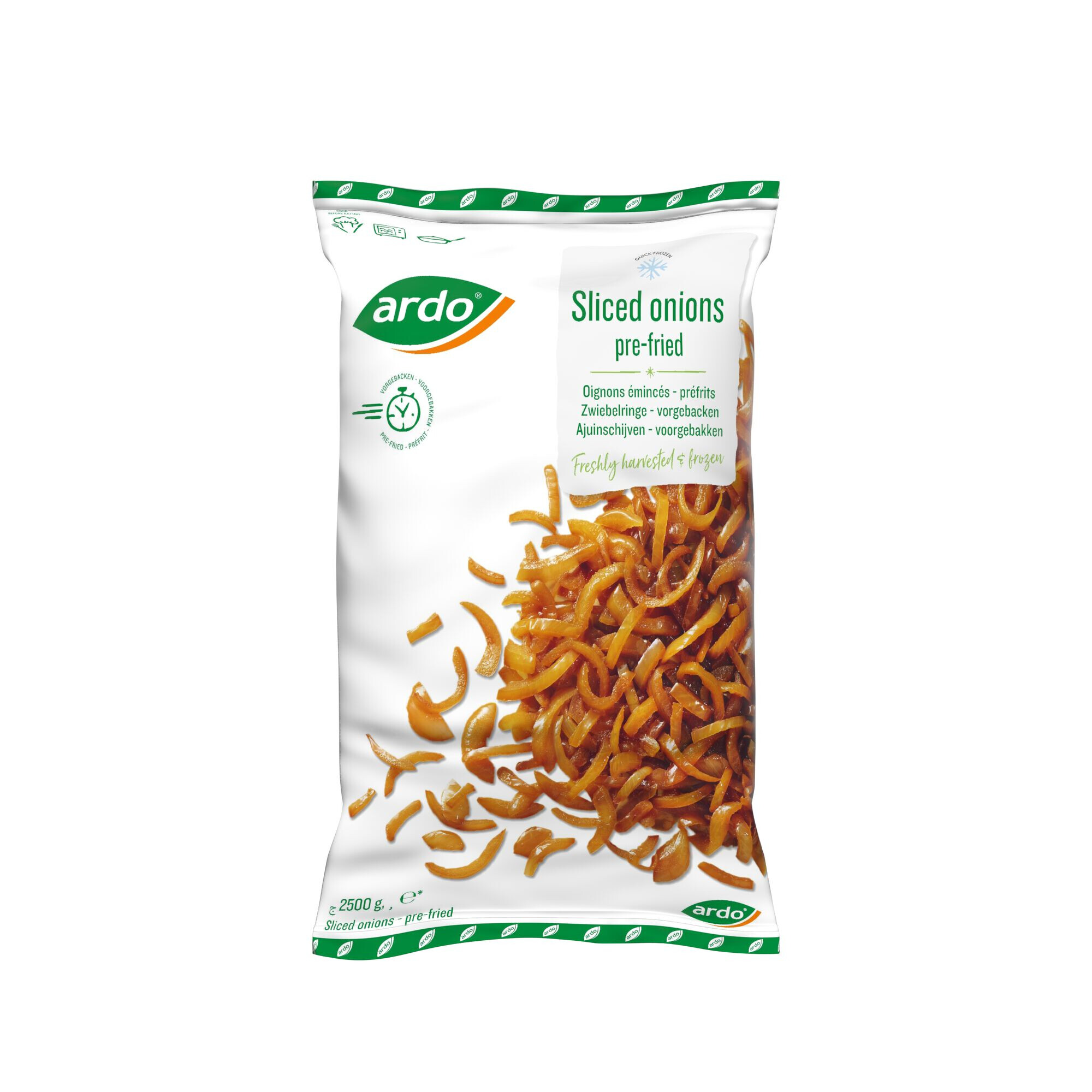 Ardo Sliced Onions Pre-Fried 2.5kg Frozen