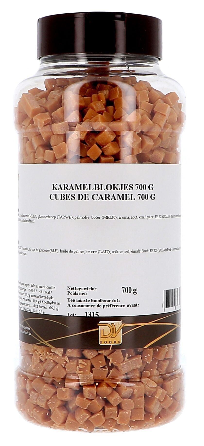 Caramel Cubes 700gr DV Foods