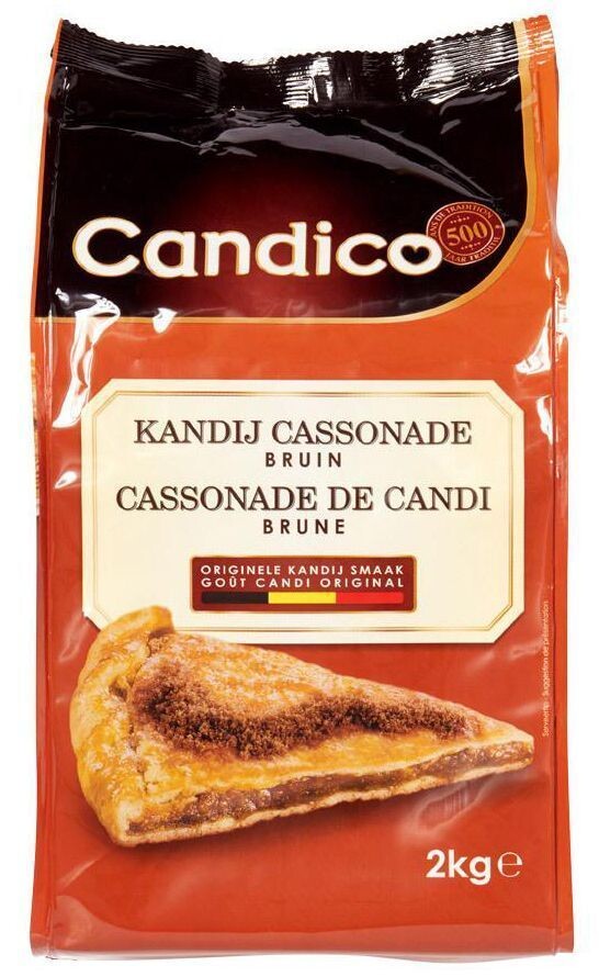 Light brown soft candy sugar cassonade 2kg Candico