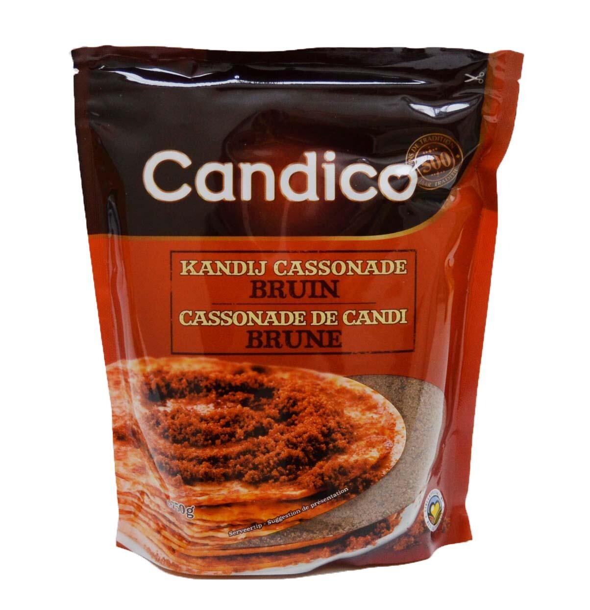 Light brown soft candy sugar cassonade 750gr Candico