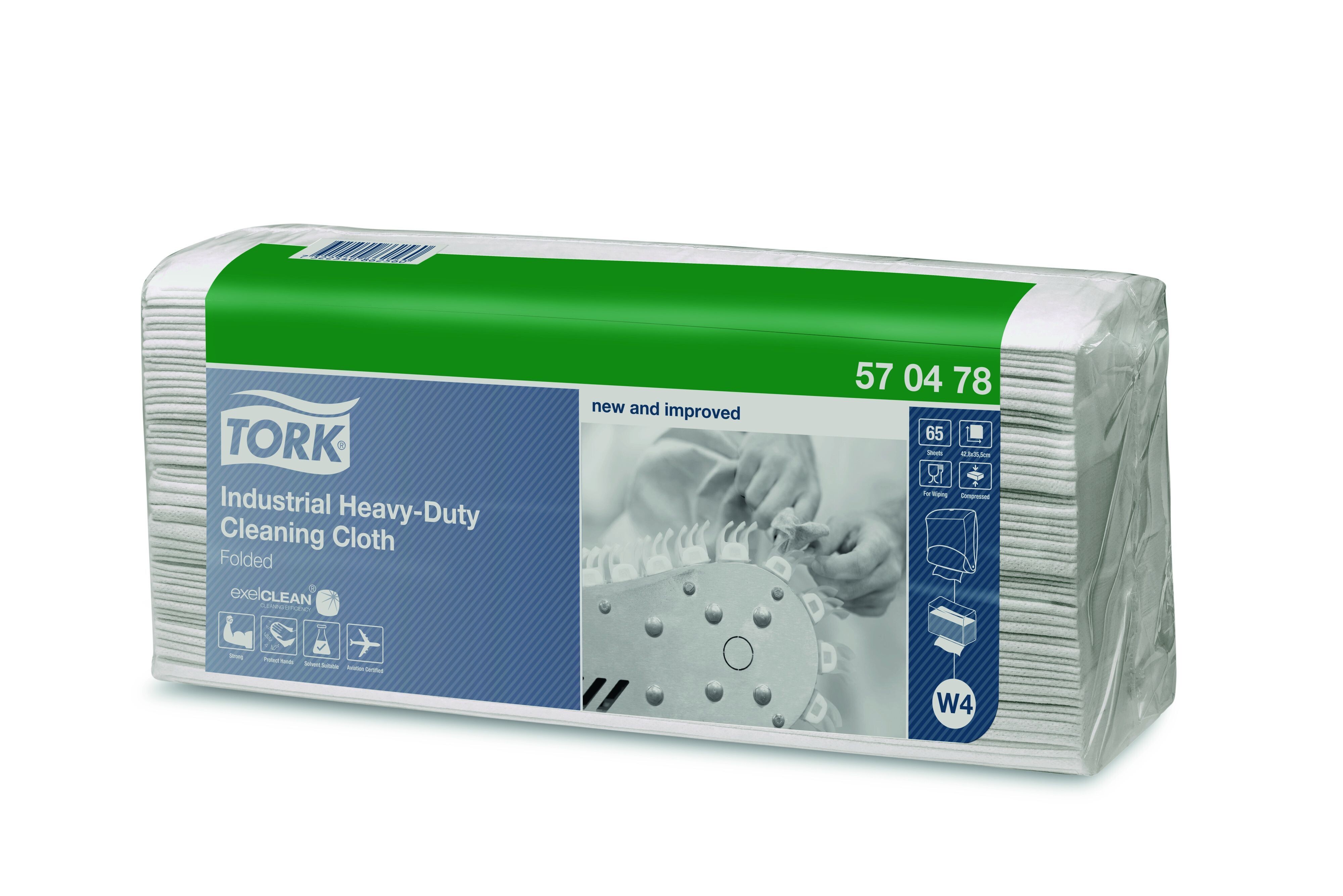 Tork Industrial Heavy-Duty Cleaning Cloth 5x65pcs 570478