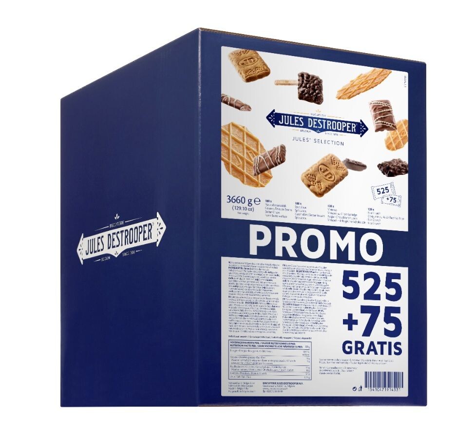 Jules Destrooper biscuits individually wrapped 525 + 75 FOR FREE