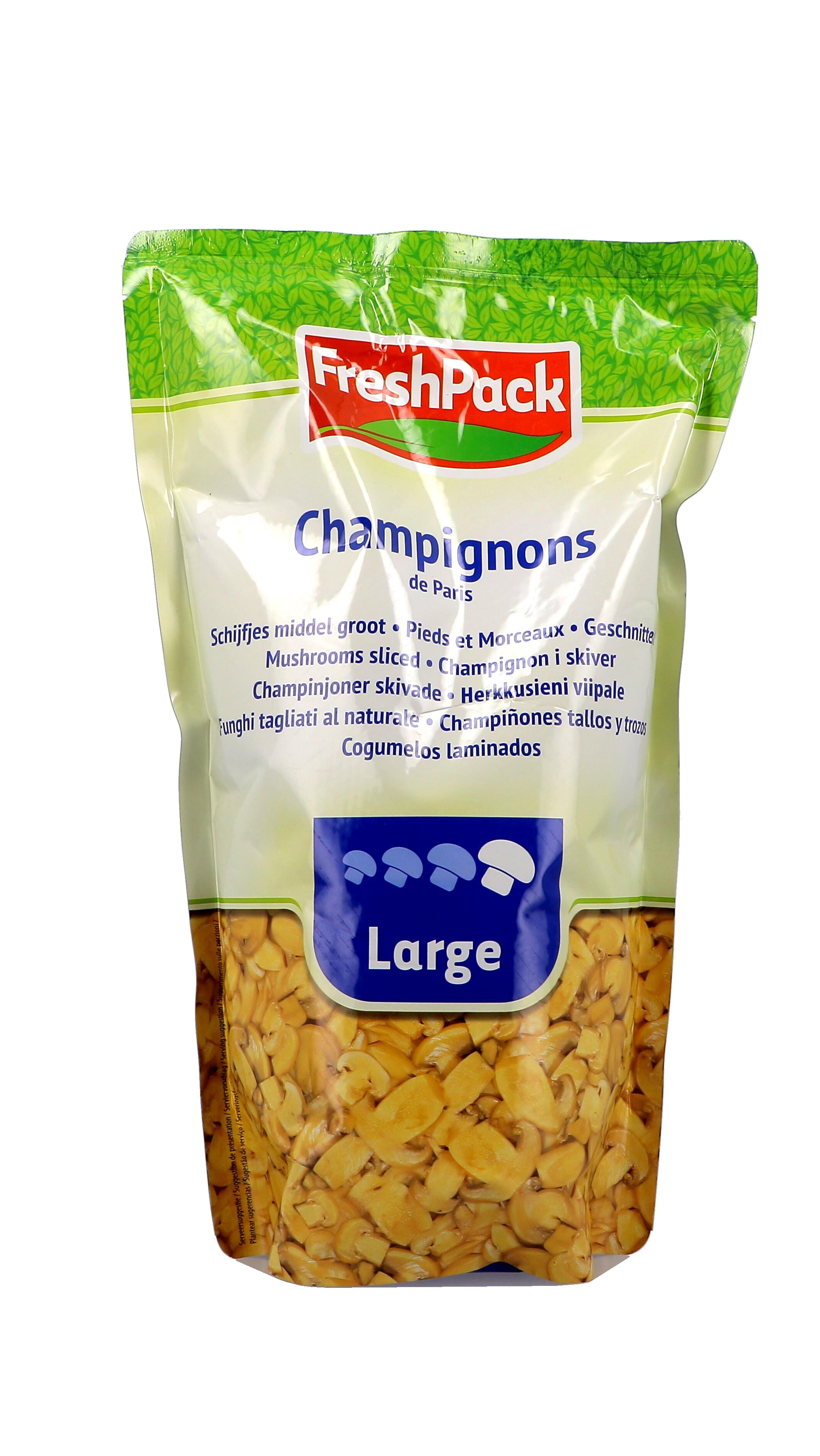 Lutece Mushrooms sliced Large 6x2460gr Smart Pack pouch