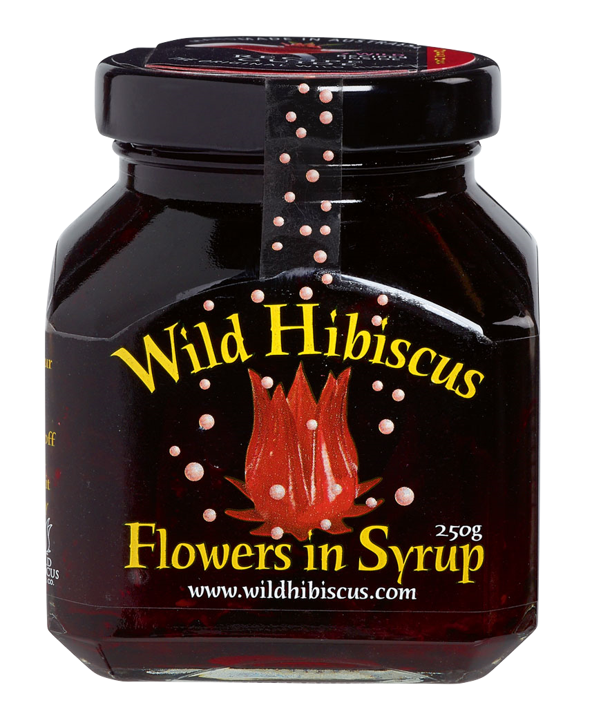 Wild Hibiscus Flowers in syrup 250gr jar