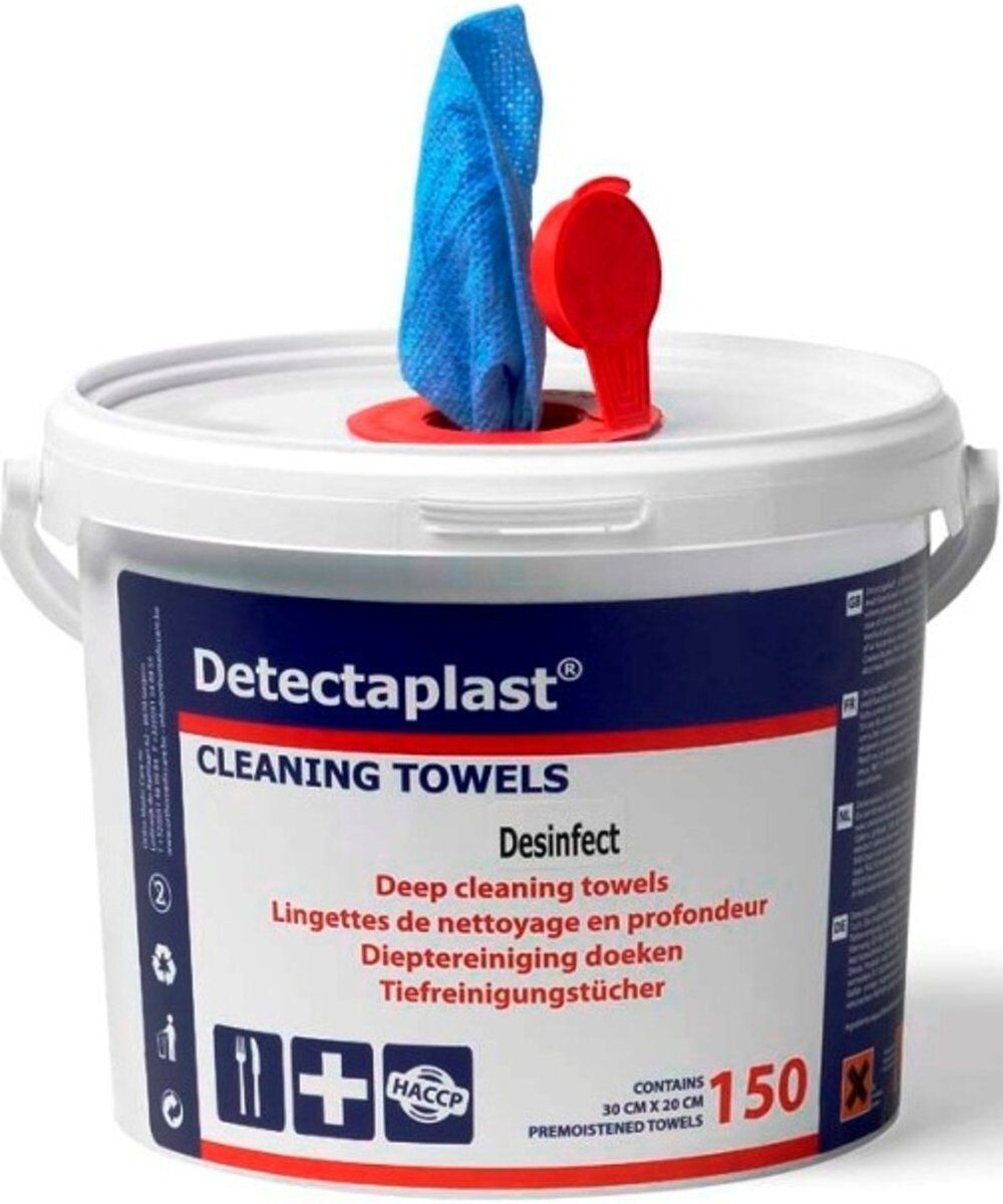 Detectaplast Desinfecting Cleaning Towels 150pcs (Poetspapier & Zakdoekjes)