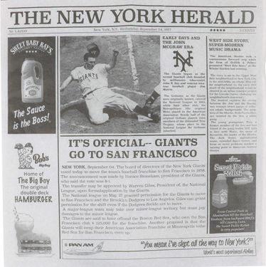 Grease Proof Sulfurized Paper News Paper New York 30x30cm 1000pc L.A. Streetfood