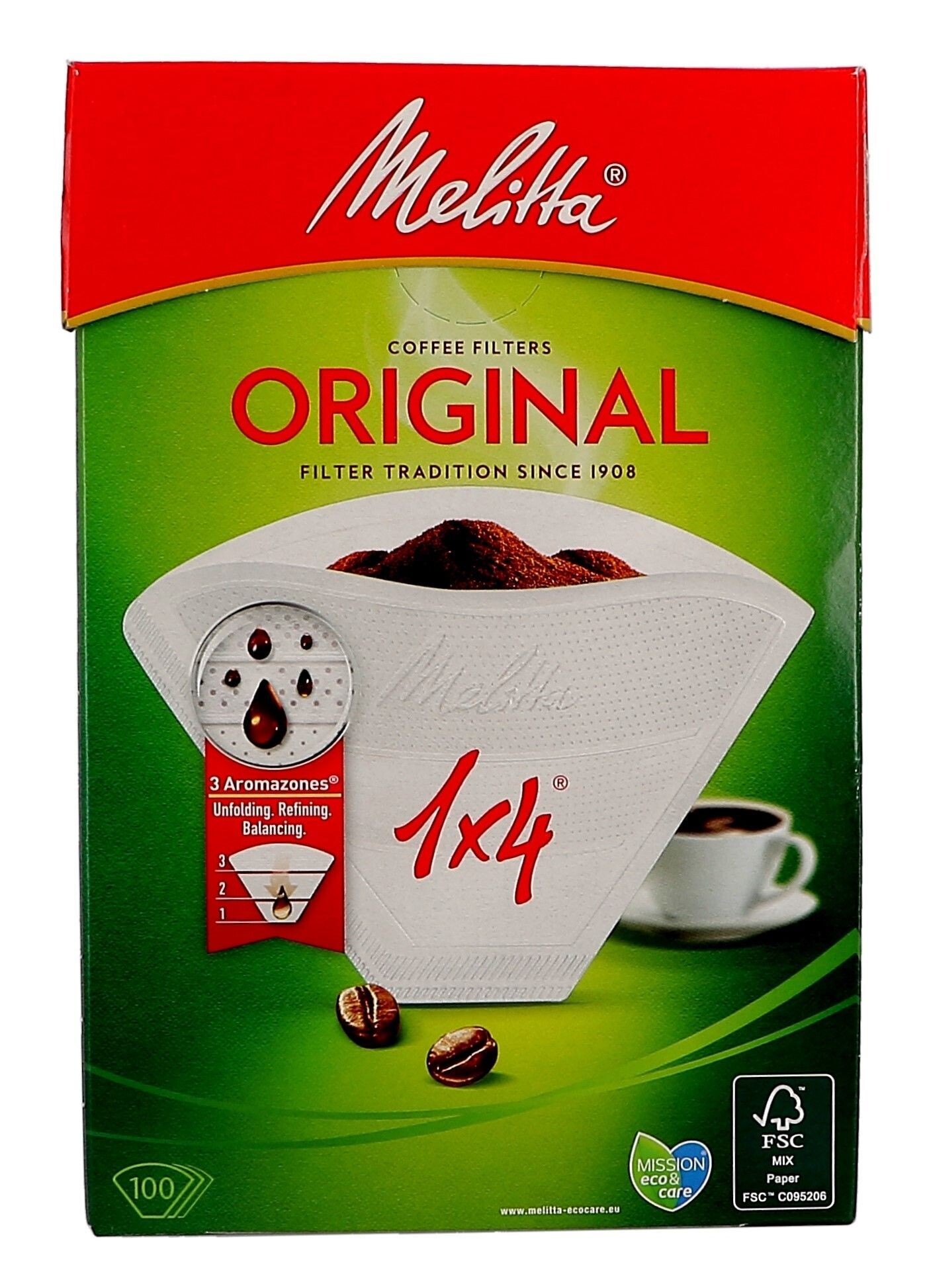 Melitta 1x4 100pcs coffee filter paper