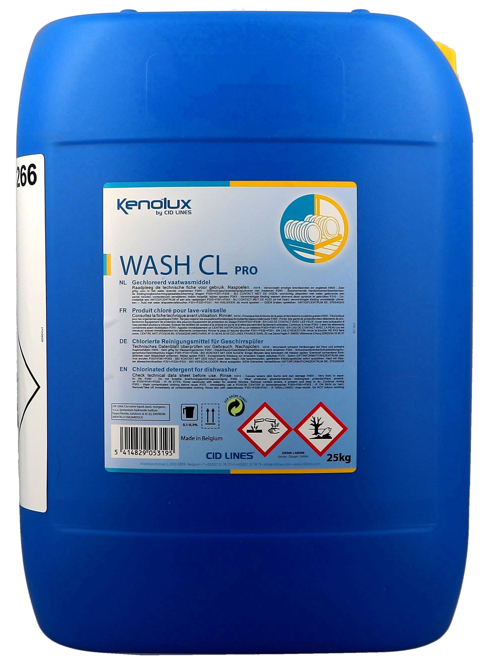 Kenolux Wash CL 25kg Chlorinated cleaning product for automated dish washing Cid Lines (Vaatwasproducten)