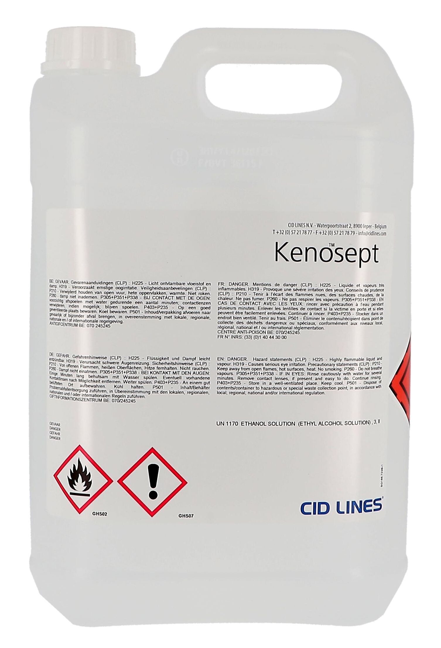 Kenosept Disinfection for hands 5L Cid Lines (Handafwasproducten)