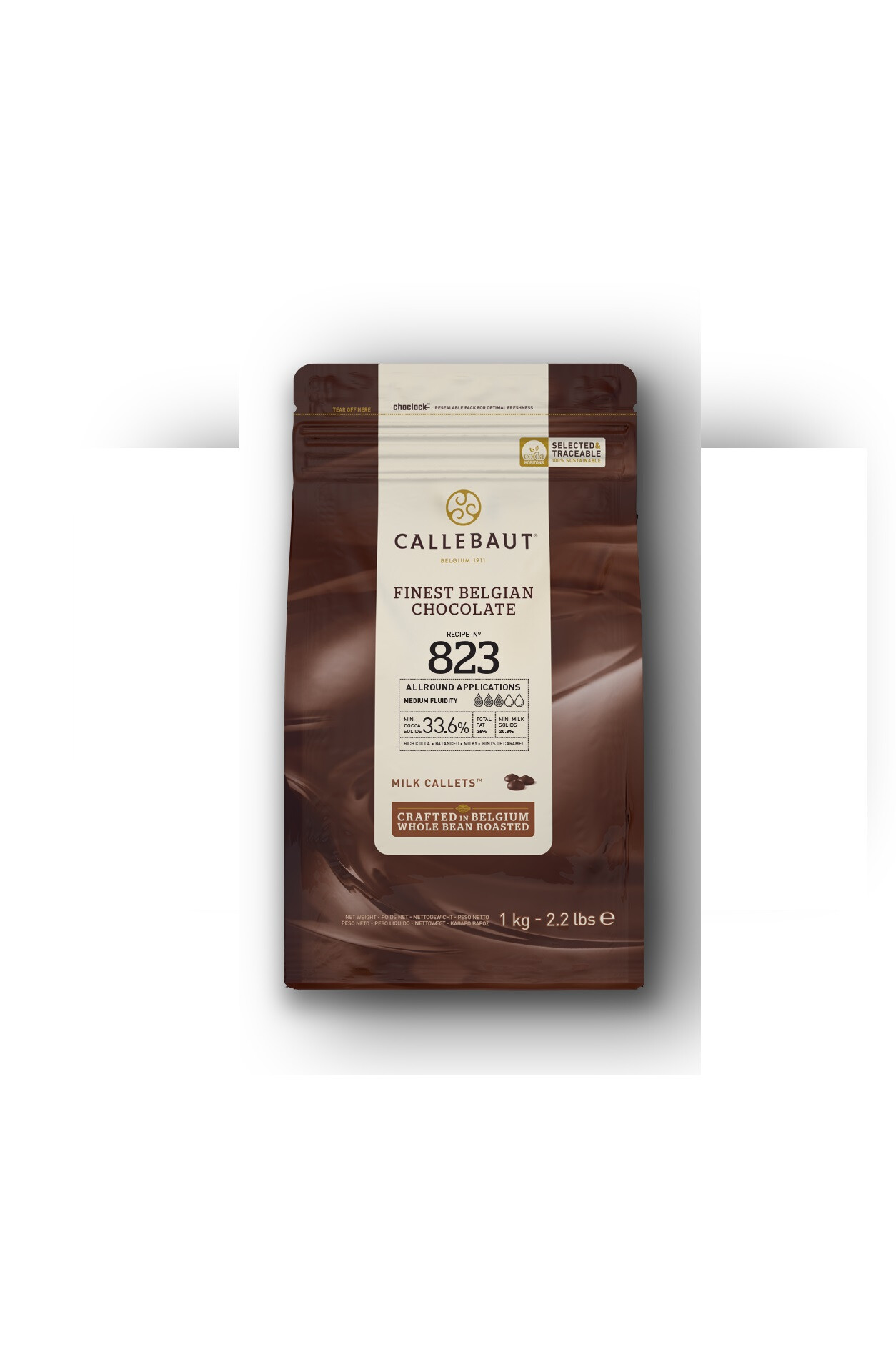 Callebaut Chocolate callets 823 milk 1kg 2.2lbs