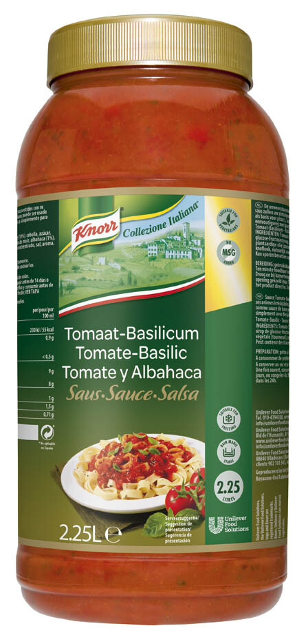 Knorr tomato & basil sauce 2x2,25L