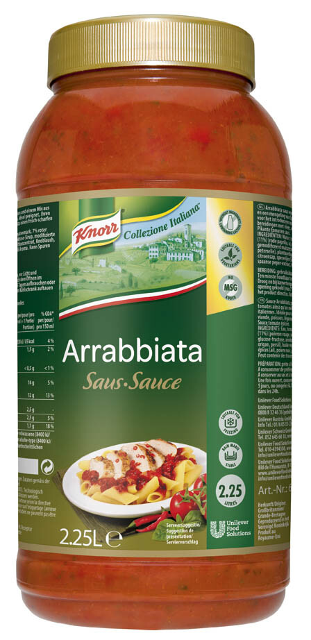 Knorr Arrabbiata 2,25L tomato sauce