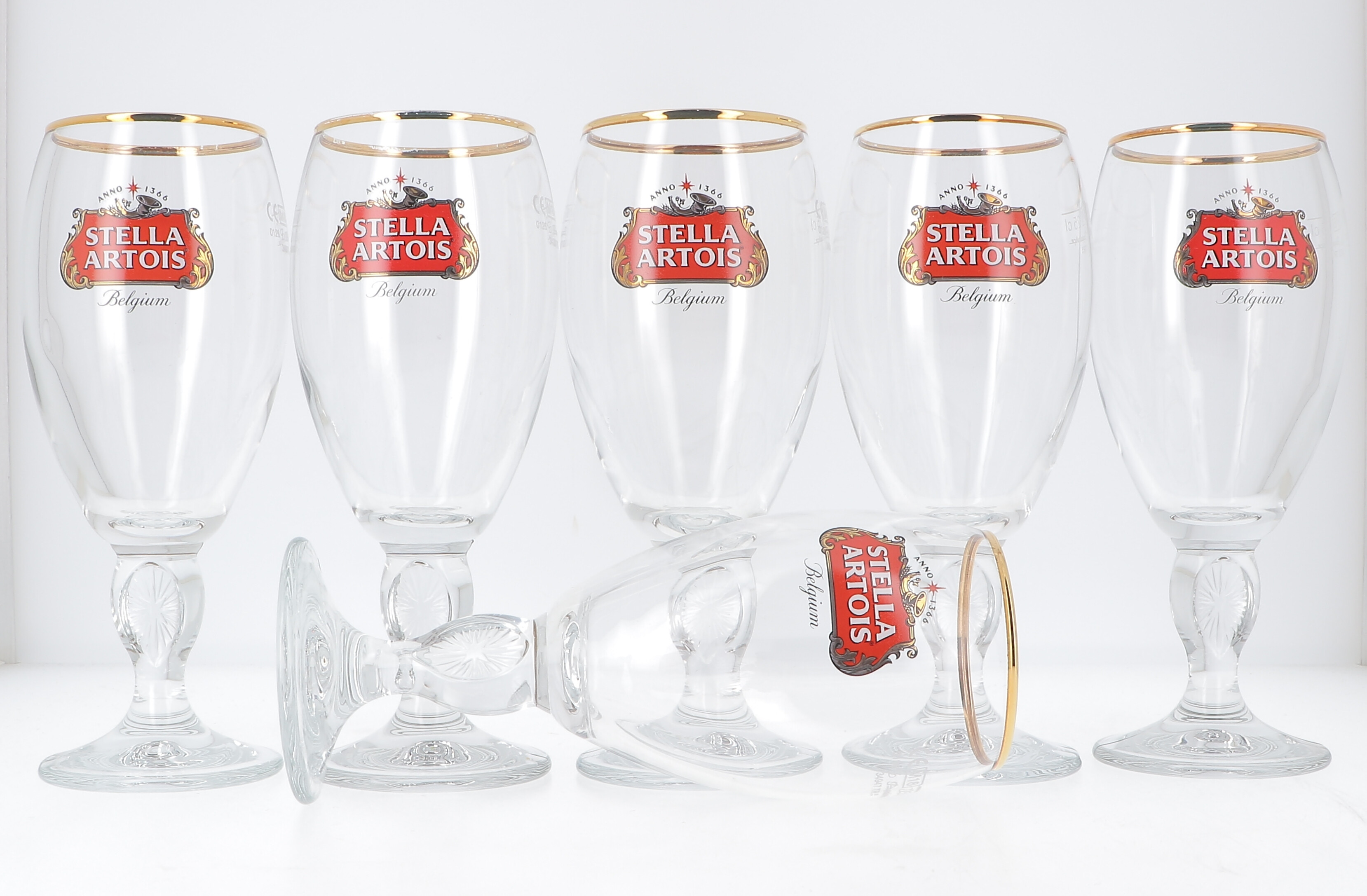 Glass Chalice for Stella Beer 33cl set of 6 pieces