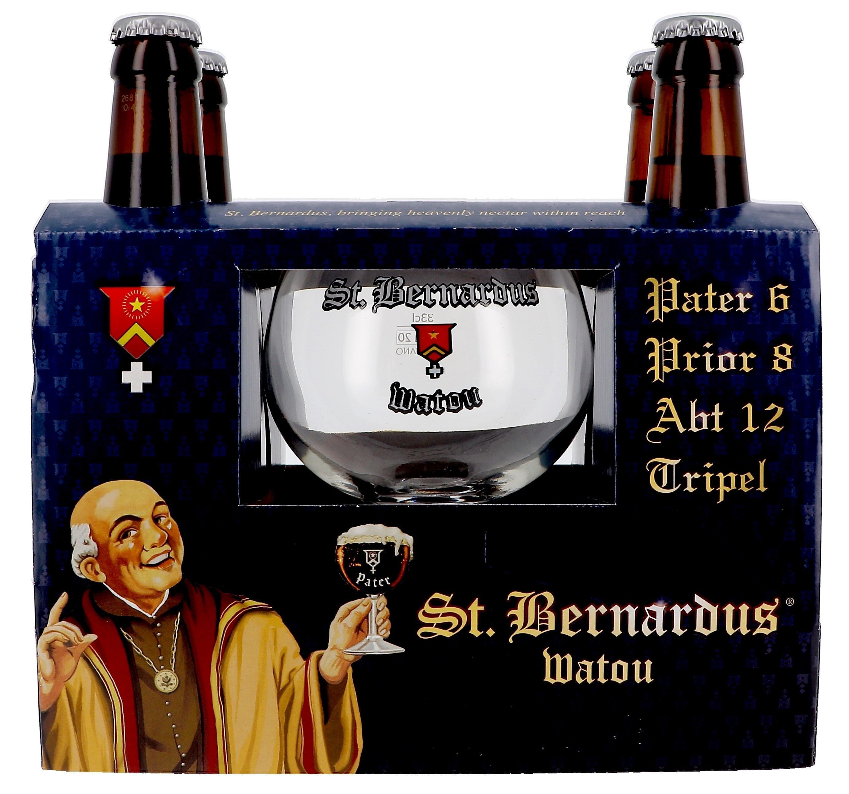 St. Bernardus 4x33cl + 1 glass in giftbox