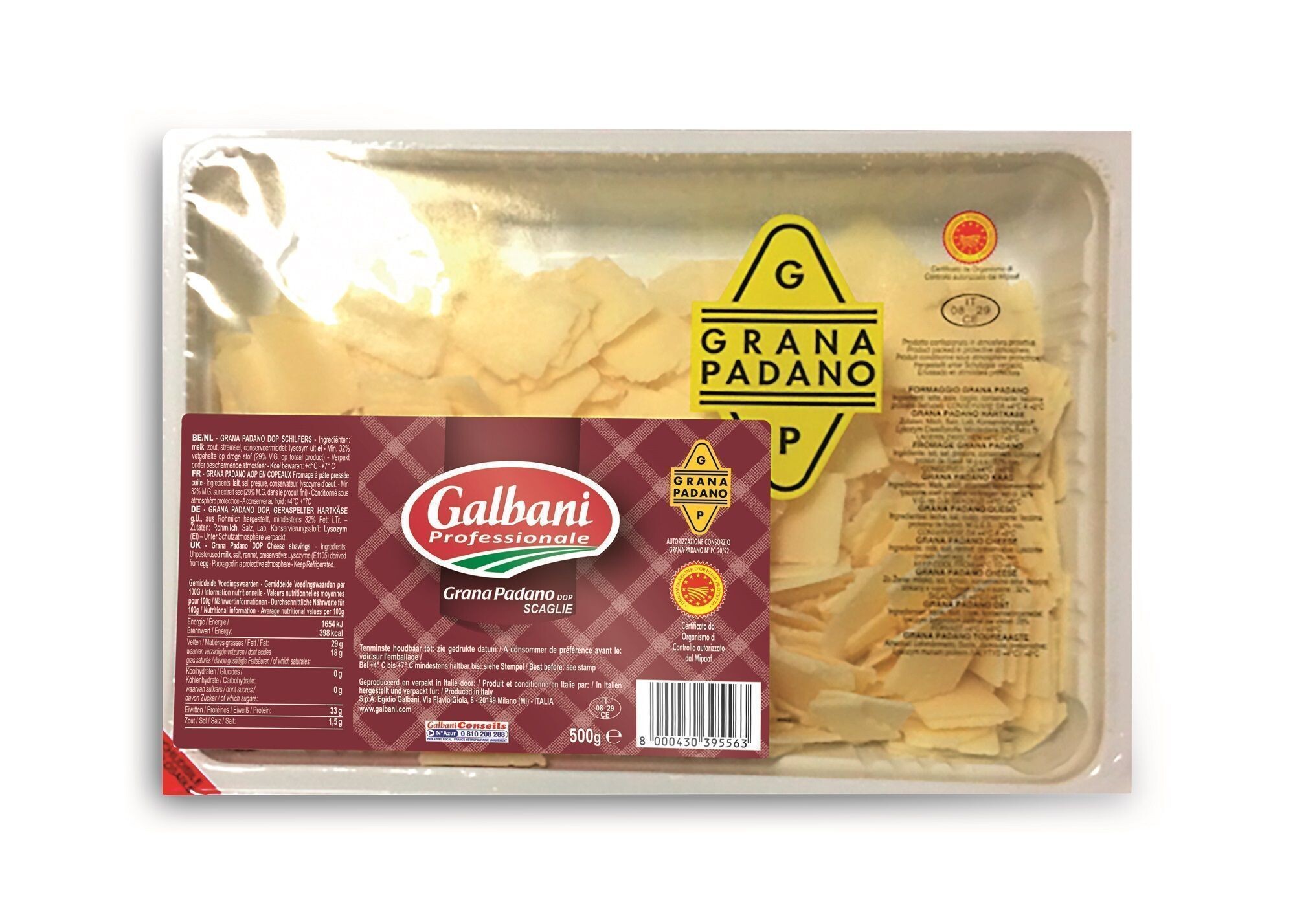 Grana Padano Cheese Shavings DOP Scaglie 500gr Galbani