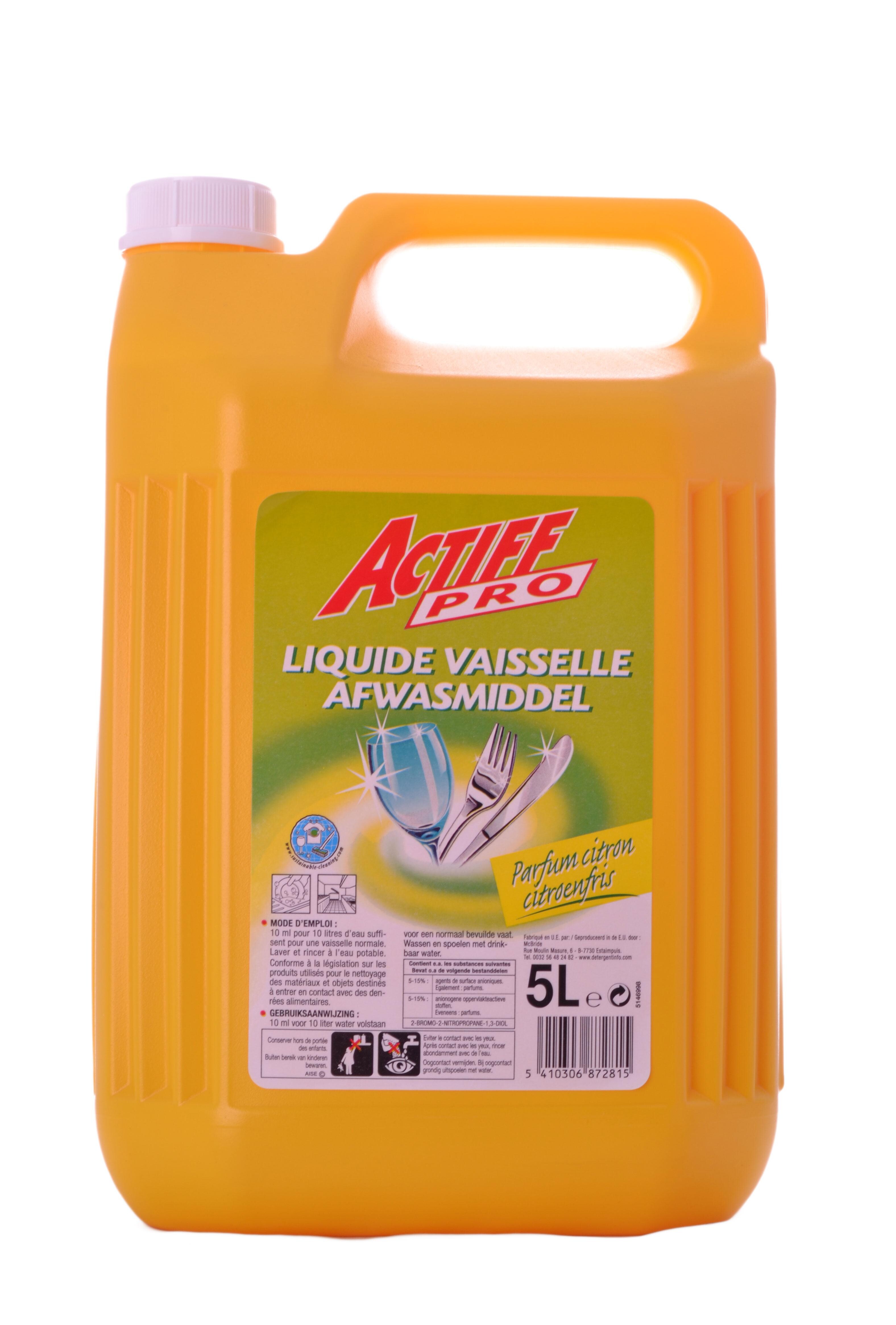 Actiff Dishwashing Liquid Detergent Lemon 5L