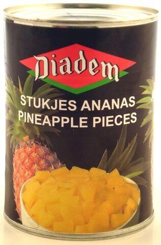 Diadem Pineapple pieces tidbits 565g canned