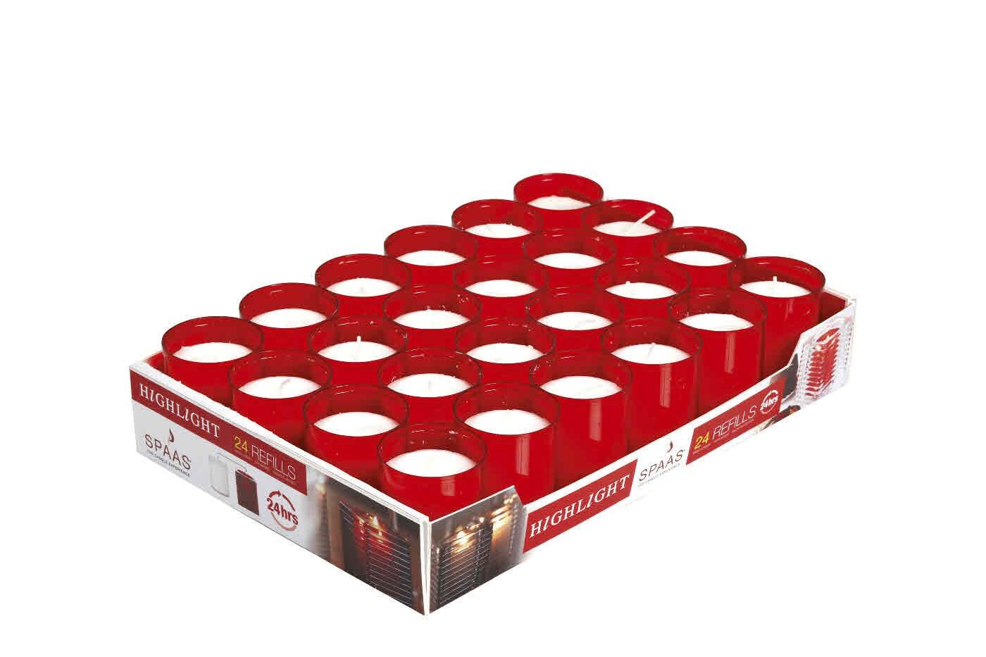 Candle Highlight refills red 24pcs Spaas